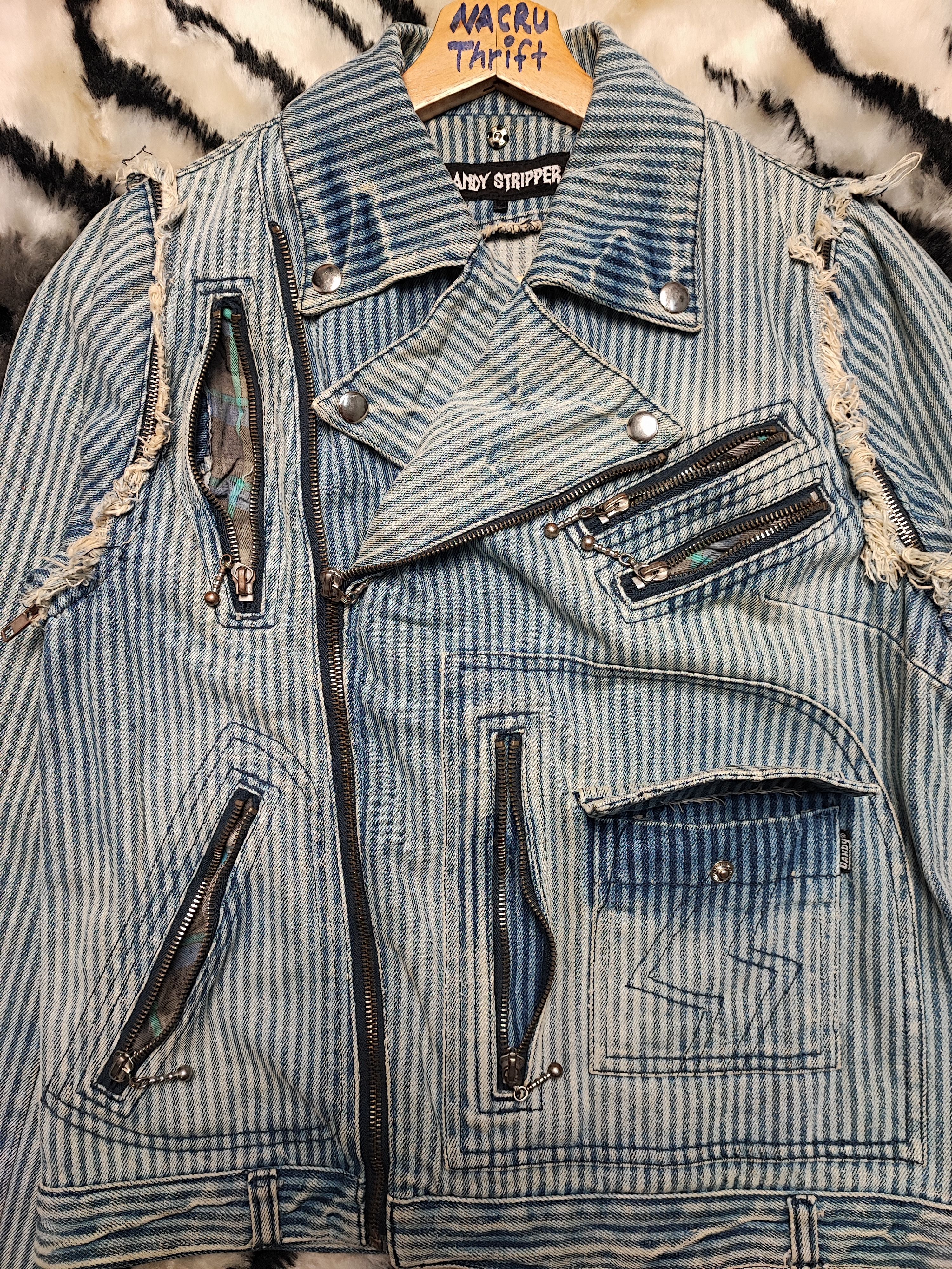 Seditionaries Punk Denim Jacket by Candy Stripper Size US S / EU 44-46 / 1 - 7 Thumbnail