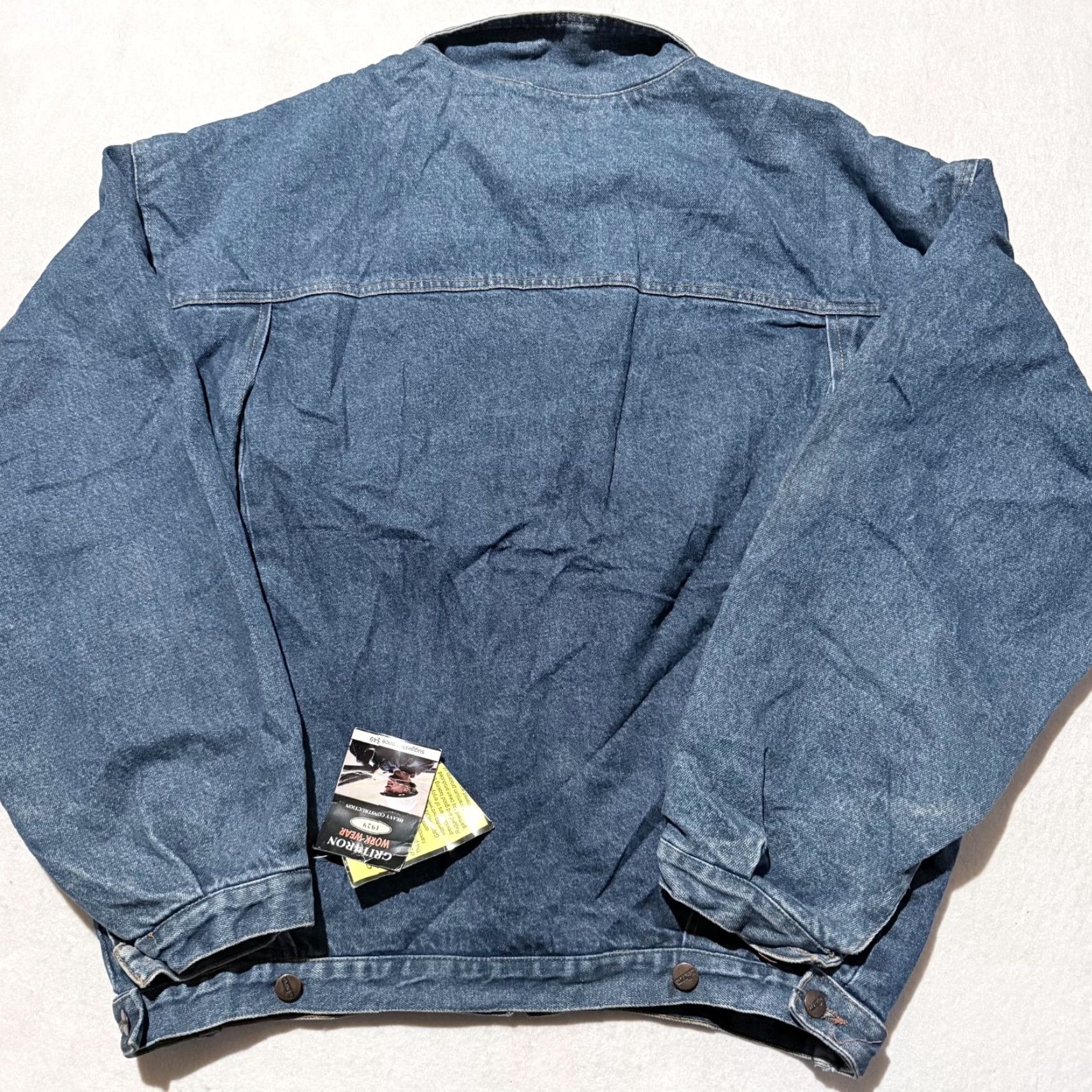 Denime VINTAGE Grit Iron Workwear Heavy Construction Jacket Men's Blue Denim Pockets 2XL NWT Size US XXL / EU 58 / 5 - 2 Thumbnail