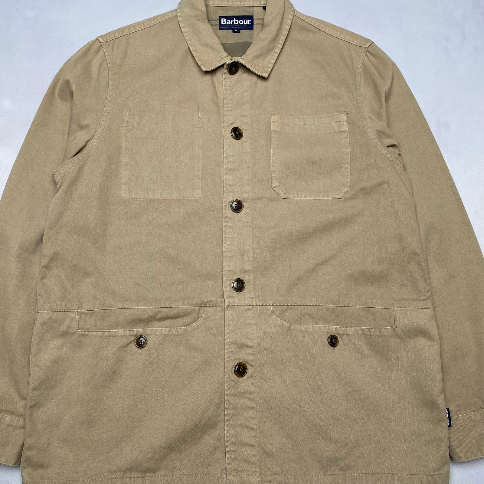 Barbour Barbour Dene Cotton Twill Overshirt Jacket Mens Medium Chore Size US M / EU 48-50 / 2 - 2 Thumbnail