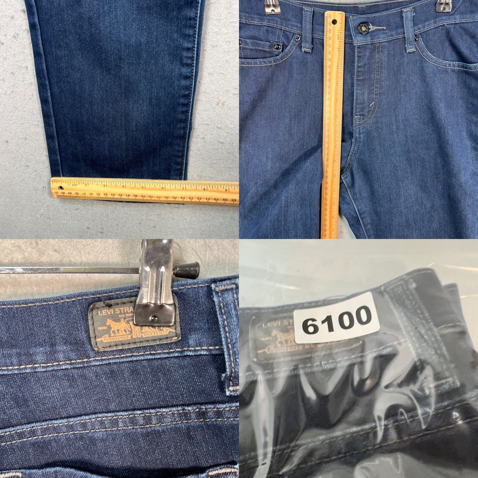 Levi's Levi's 512 Perfectly Slimming Womens Jeans Dark Wash 28 in Inseam Denim Cotton Blend Skinny Size 32" / US 10 / IT 46 - 8 Thumbnail