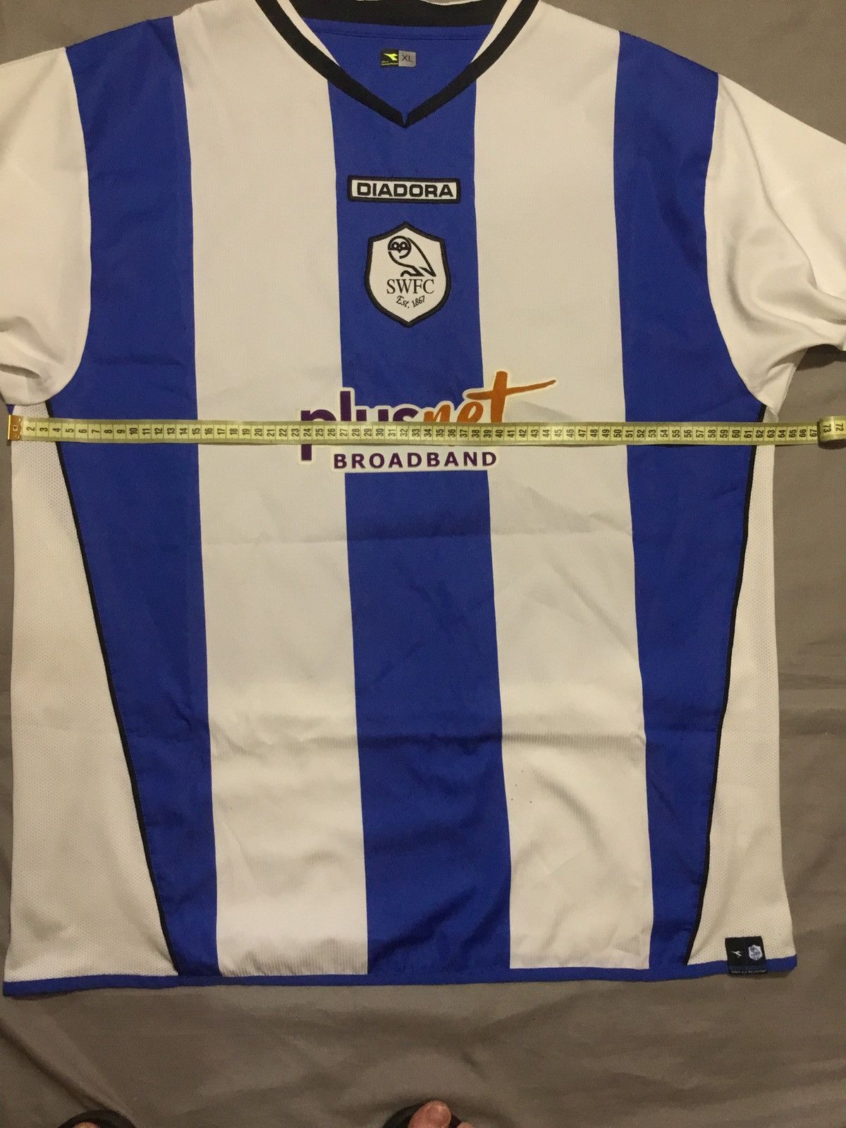 Diadora SHEFFIELD WEDNESDAY 2004 2005 AWAY FOOTBALL SHIRT Size US XL / EU 56 / 4 - 5 Thumbnail