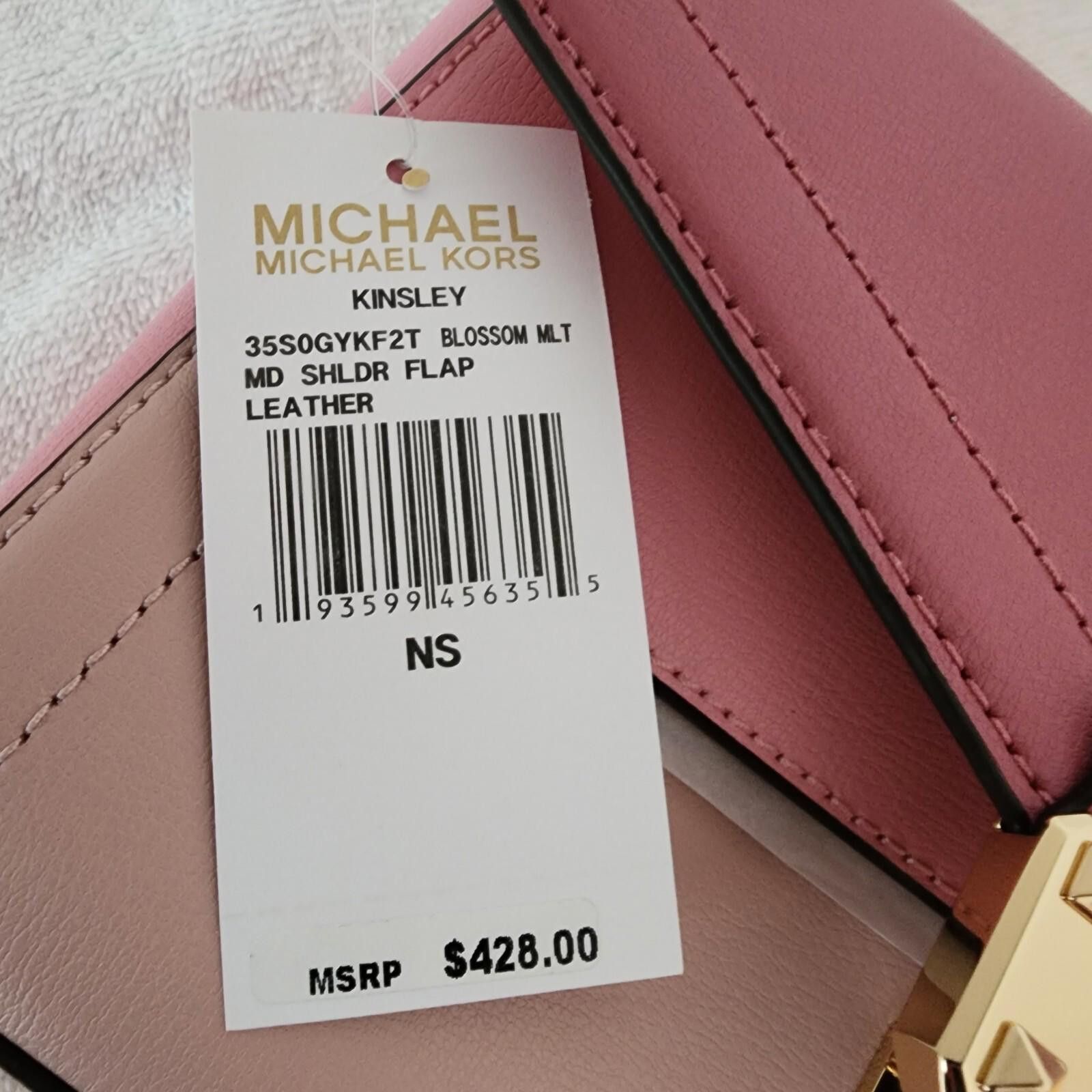 Michael Kors New Michael Kors Kinsley Medium Flap Shoulder Bag in Blossom Size ONE SIZE - 7 Thumbnail