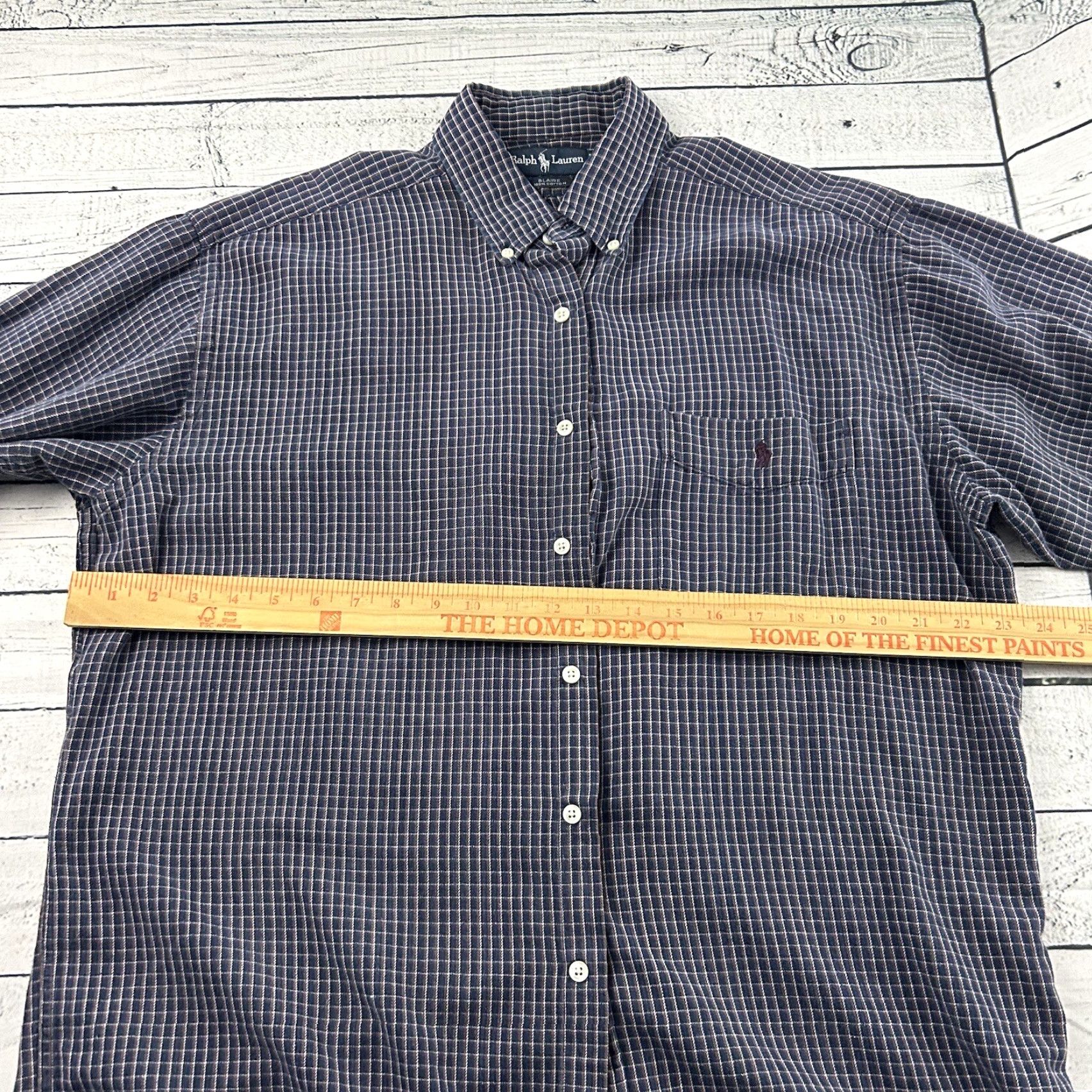 Polo Ralph Lauren Polo Ralph Lauren Blaire Long Sleeve Plaid Button-Up Shirt Men's Large Blue Size US L / EU 52-54 / 3 - 6 Thumbnail