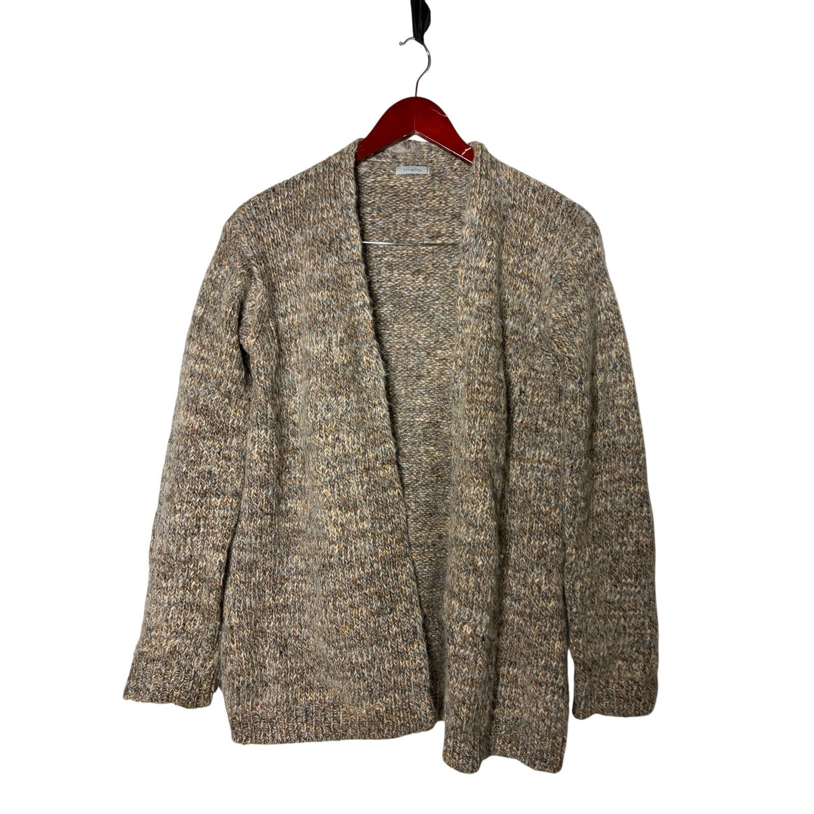 Malo Malo oversized brown marked chunky knit open cardigan sz S Size S / US 4 / IT 40 - 1 Thumbnail