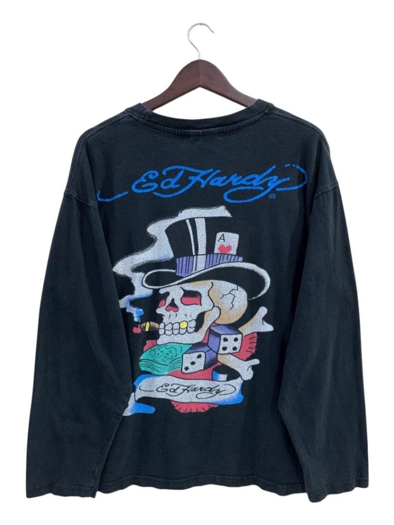 Vintage Y2K Ed Hardy Skull Design Tee