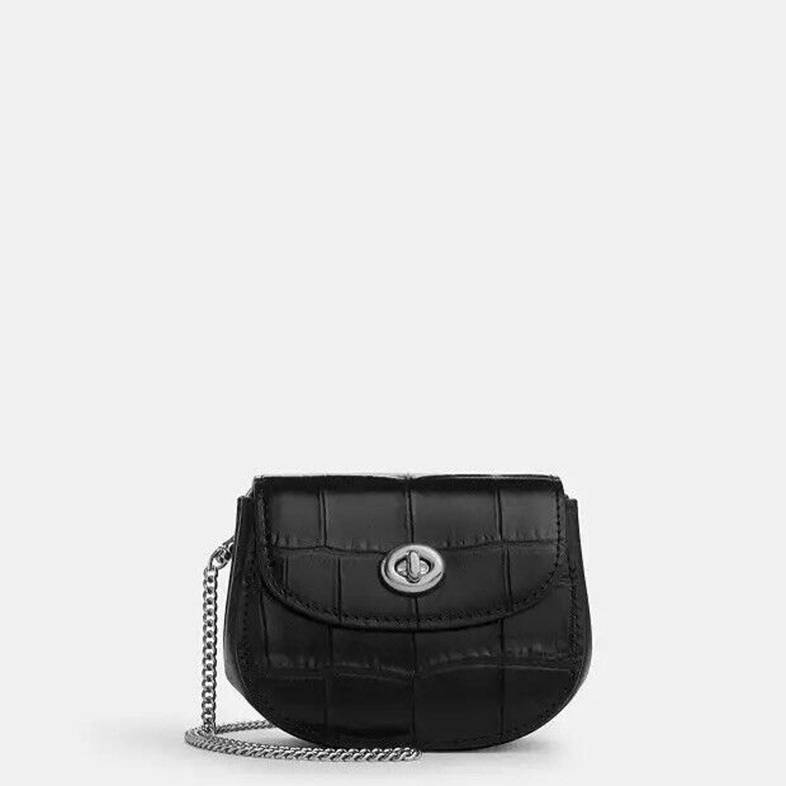 Coach NWT Coach Turnlock Card Case Leather/Silver/Black CZ475 Size ONE SIZE - 5 Thumbnail