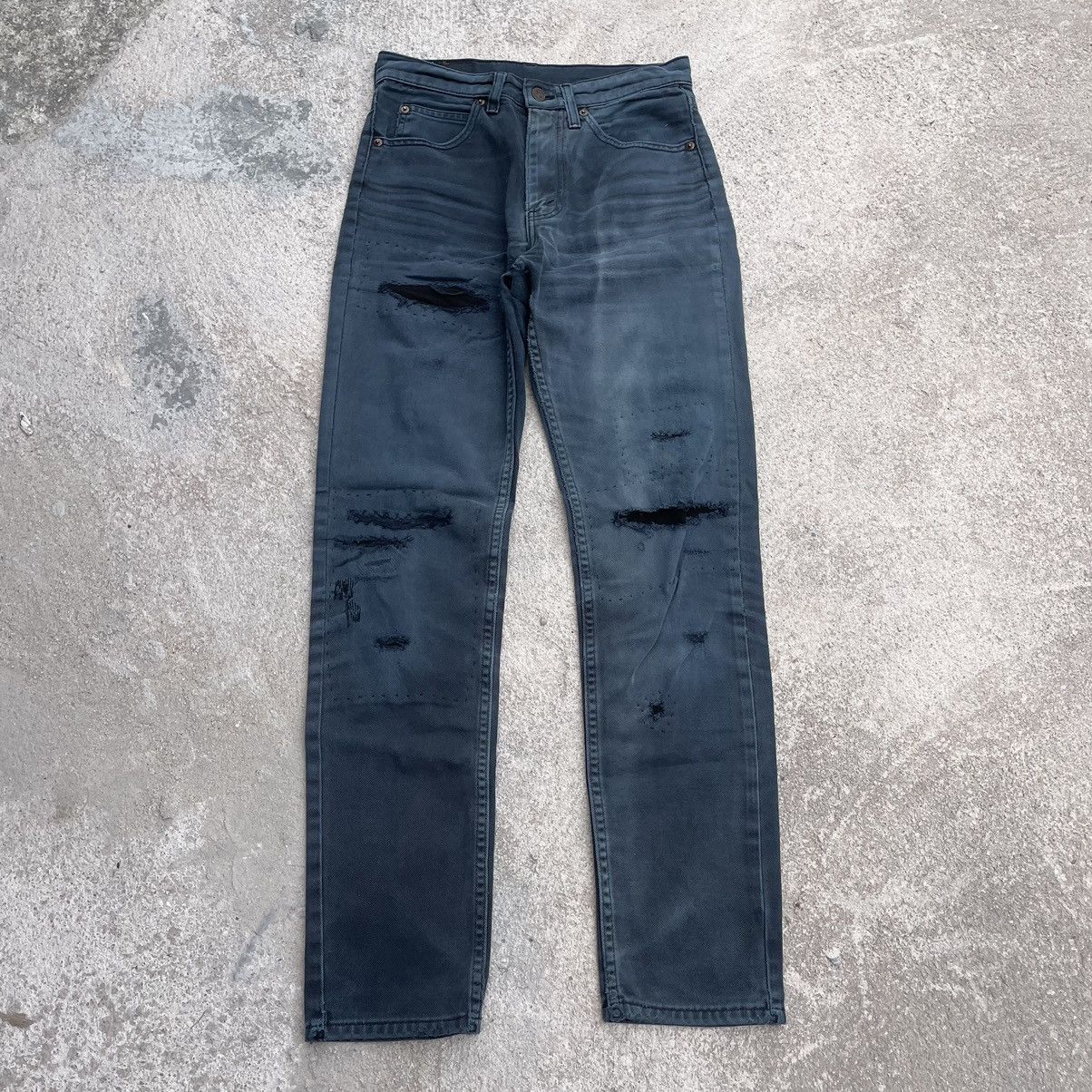 Levi's Made & Crafted × Levi's Vintage Clothing “LEVIS” DISTRESSED SLIM FIT DENIM JEANS Size US 29 - 1 Thumbnail