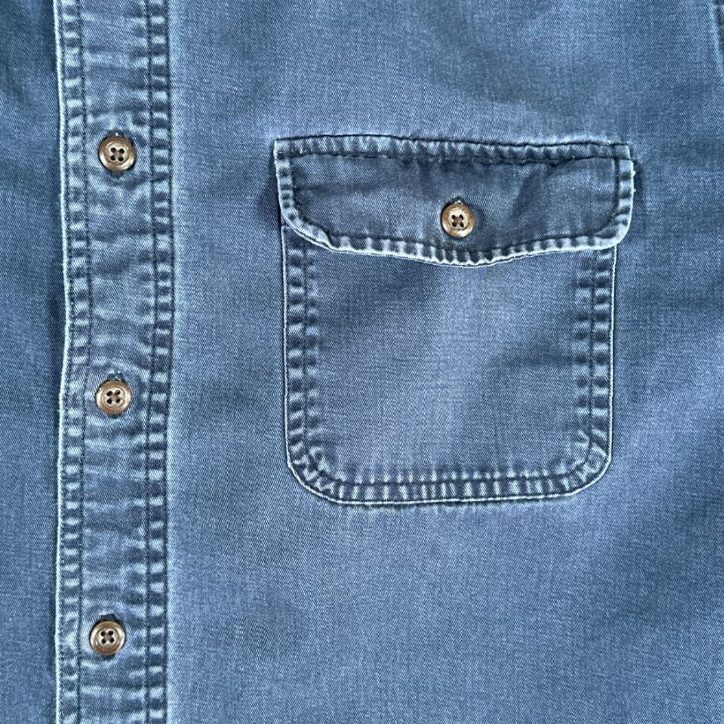 Vintage VINTAGE Galyans Shirt Blue Flannel Lined Workwear Chore Barn 90s Adult LARGE Cotton Button-Up Long Sleeve Men Size US L / EU 52-54 / 3 - 5 Thumbnail