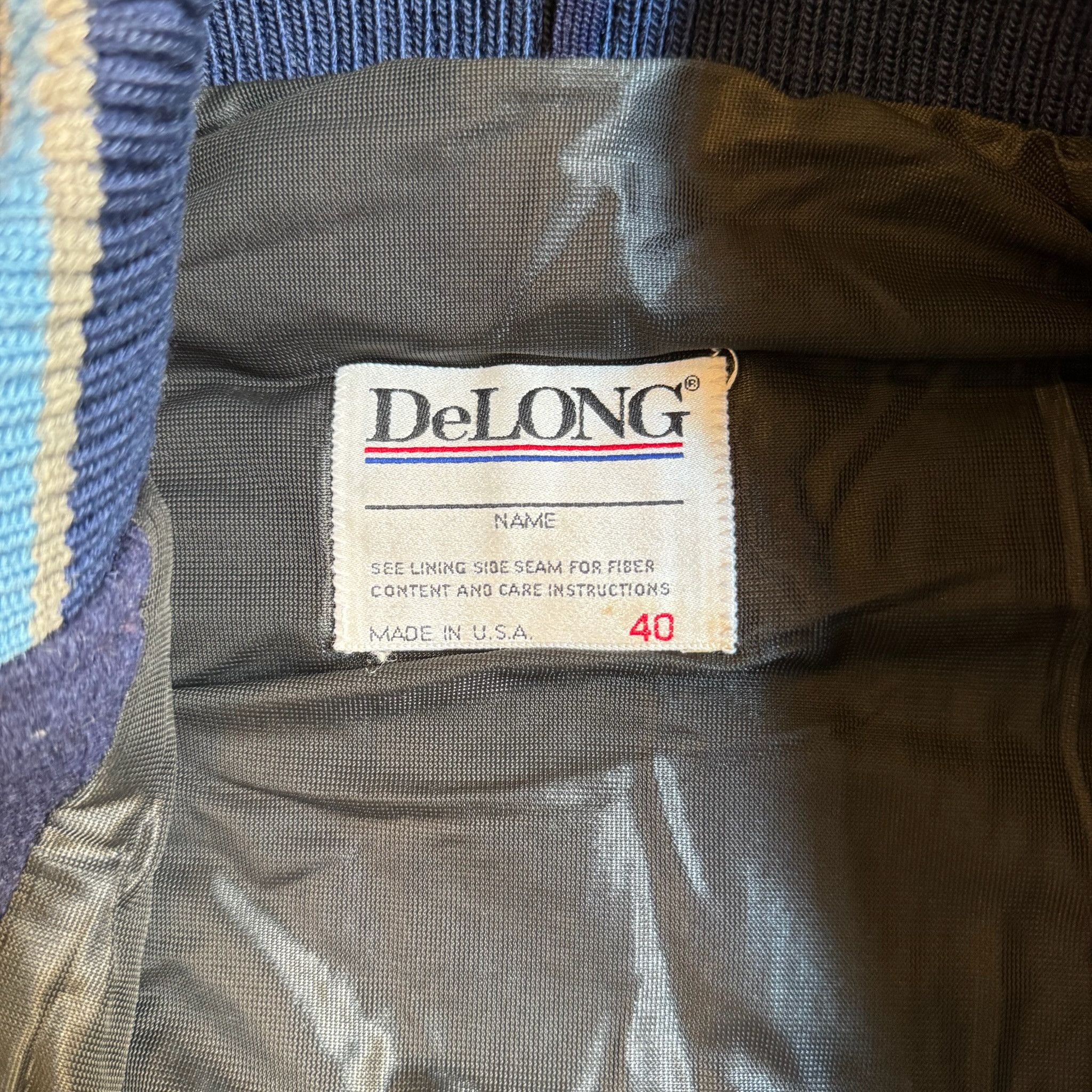 Other DeLong College Varsity Jacket Original 1980's Size US L / EU 52-54 / 3 - 3 Thumbnail