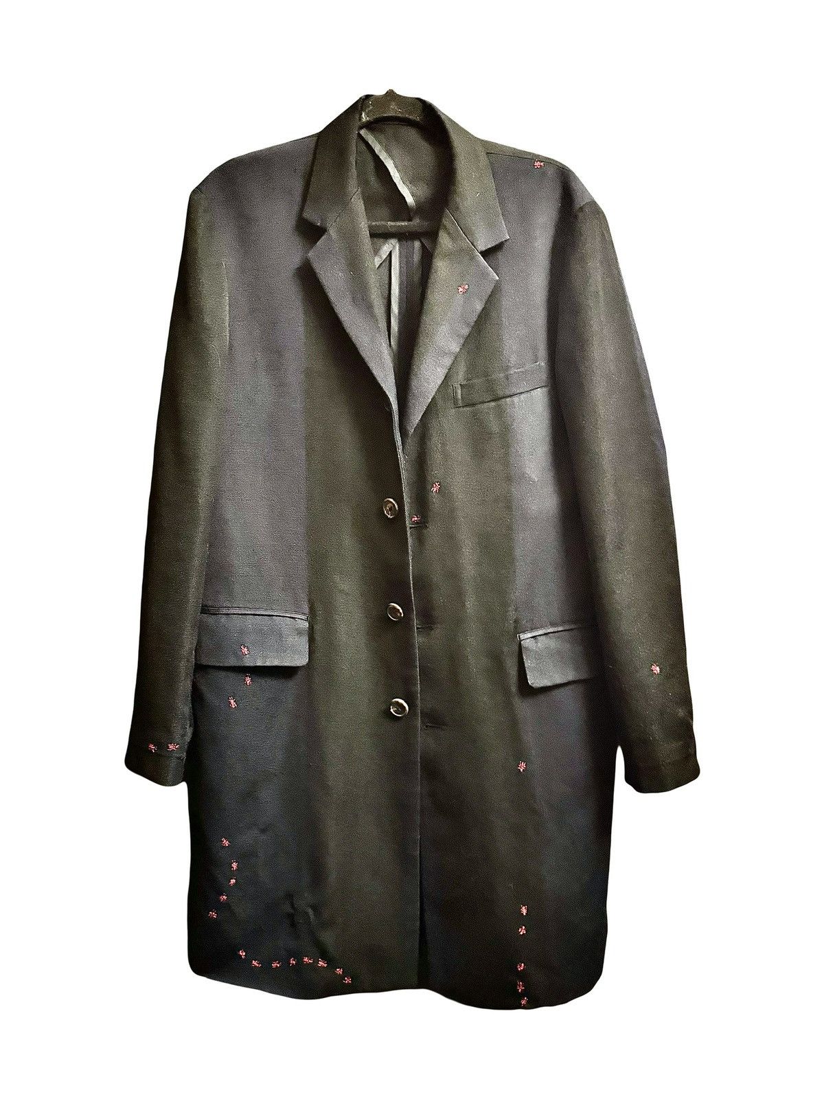 Yohji Yamamoto yohji yamamoto vintage wool embroidered coat 2jp men Size US S / EU 44-46 / 1 - 12 Thumbnail