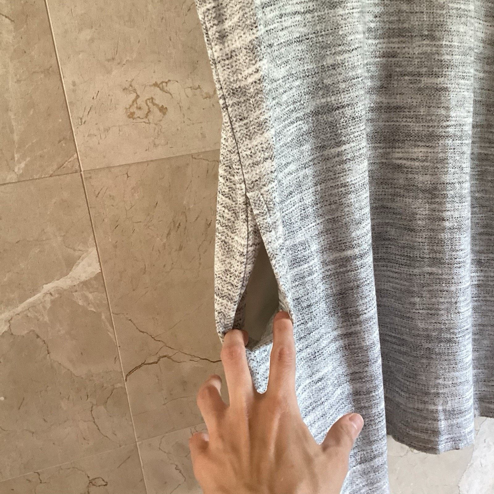 ATM ATM T-Shirt Dress, Gray V-Neck, Minimalist Lagenlook Small Size S / US 4 / IT 40 - 6 Thumbnail