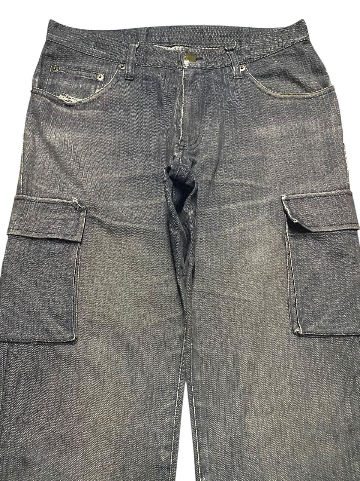 Michel Klein Vintage Michel Klein Homme Paris Distressed Cargo Pants Size US 29 - 3 Thumbnail