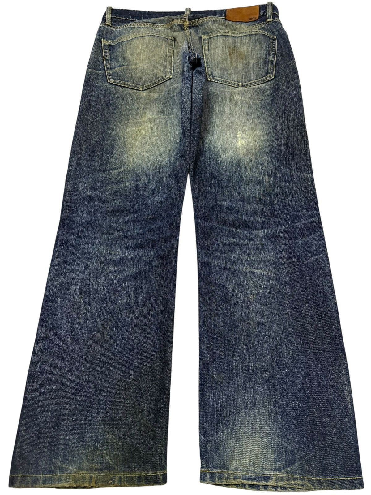 Japanese Brand Vtg Kaihara Denim Uniqlo Mud Washed Distressed Jeans Size US 33 - 2 Thumbnail