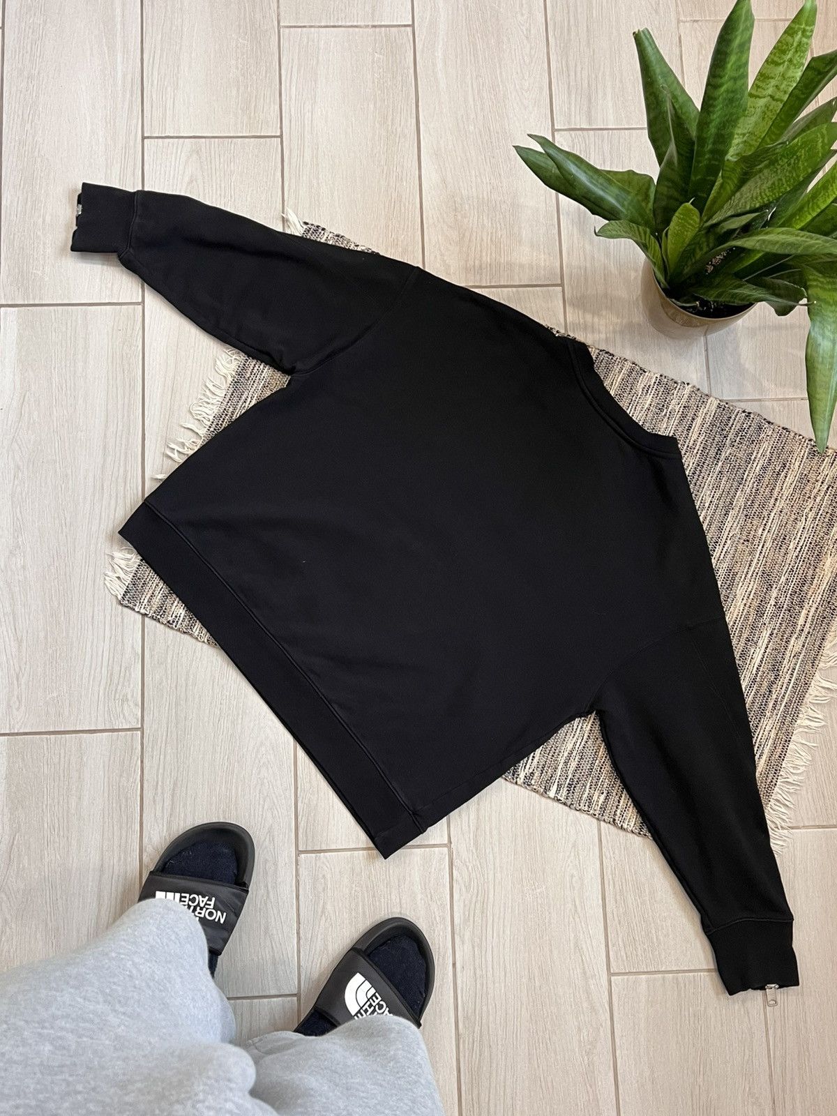 Allsaints × Designer Allsaints Sweatshirt Blank Black Crew neck Zipper Sleeve Size US M / EU 48-50 / 2 - 4 Thumbnail