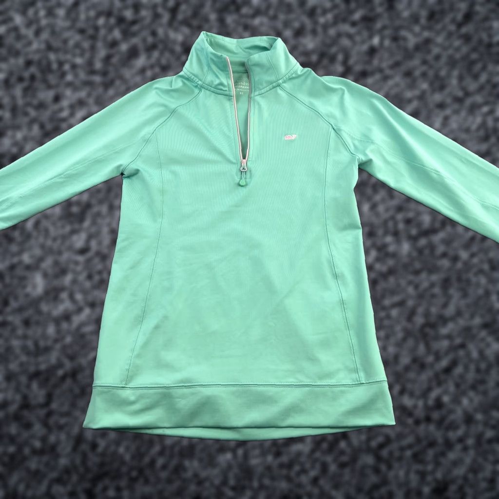 Vineyard Vines VINEYARD VINES Pullover Womens XS Green Performance Half Zip Athletic Lightweight Shirt Size XS / US 0-2 / IT 36-38 - 1 Thumbnail