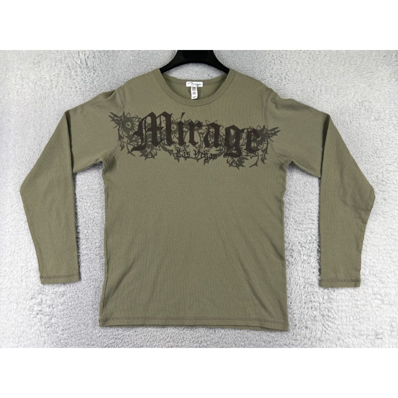 Vintage VINTAGE Mirage Shirt Womens XL Green Floral Cotton Blend Knit T-Shirt Casual All Seasons Breathable Easy Care Logo 90s Designer Womens Size XL / US 12-14 / IT 48-50 - 2 Thumbnail