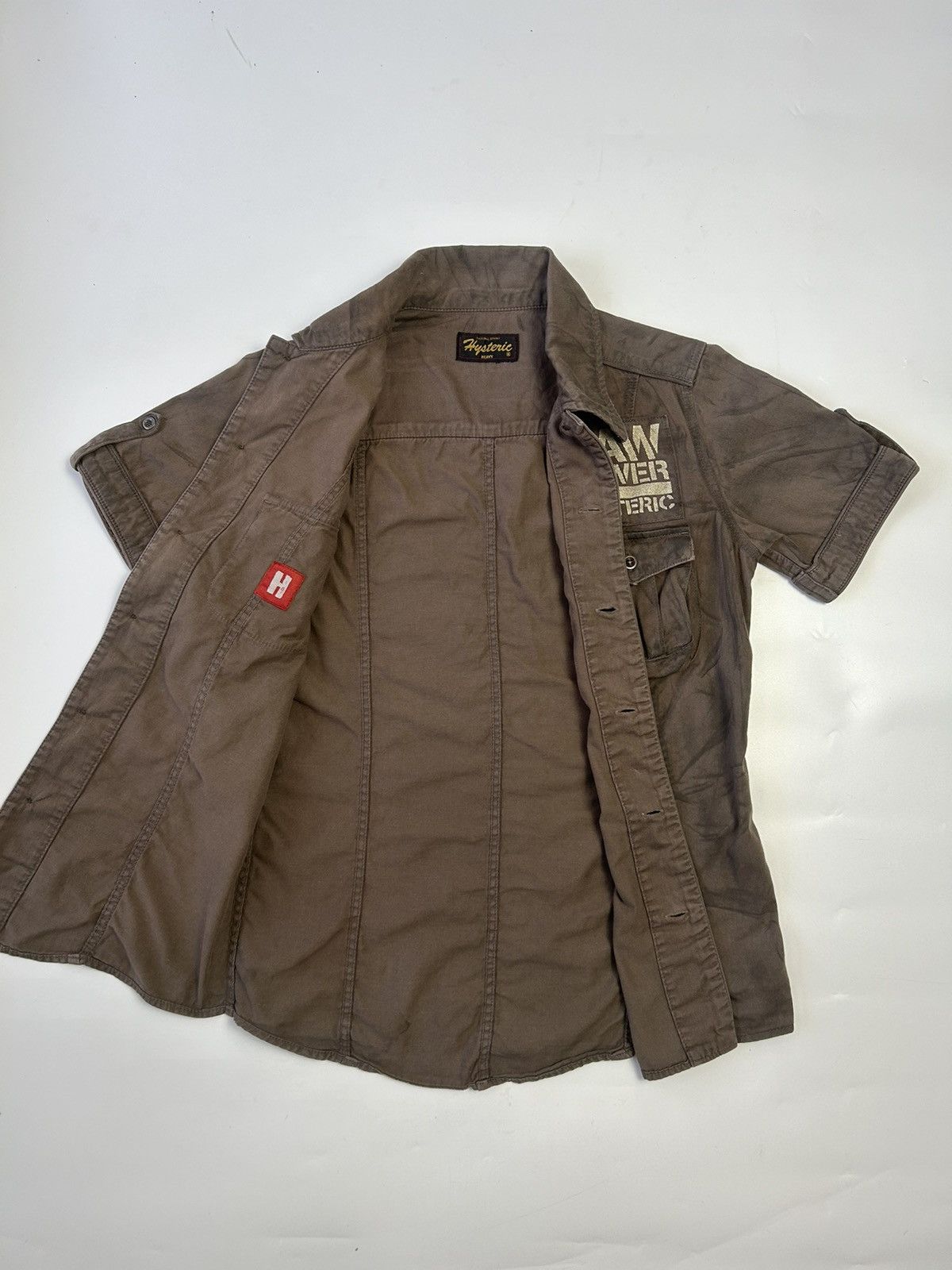 Hysteric Glamour × Japanese Brand HYSTERIC GLAMOUR BROWN BUTTON UP SHIRT Size US S / EU 44-46 / 1 - 3 Thumbnail