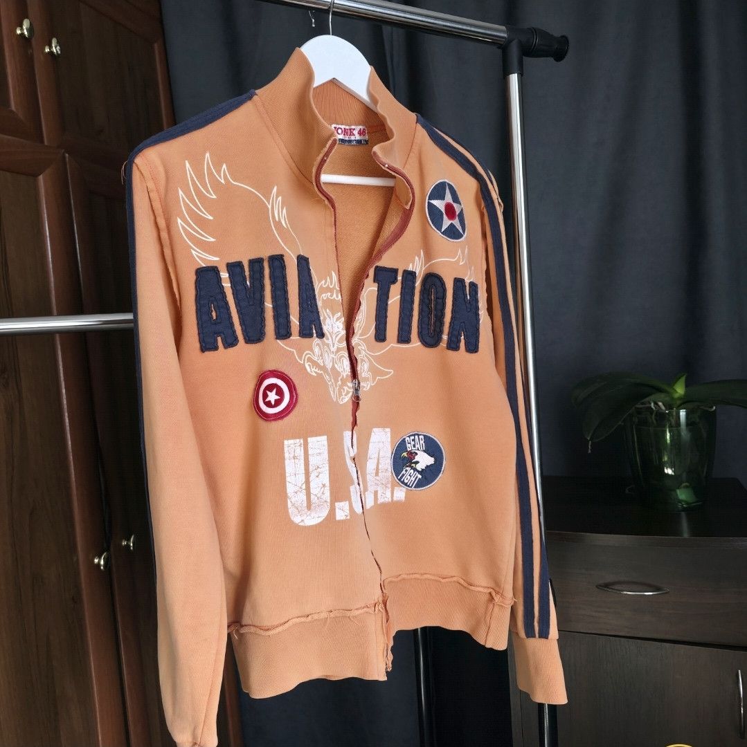 Vintage Vintage JONK 46 Aviation Track Jacket Y2K Italian Design Size XL / US 12-14 / IT 48-50 - 1 Thumbnail