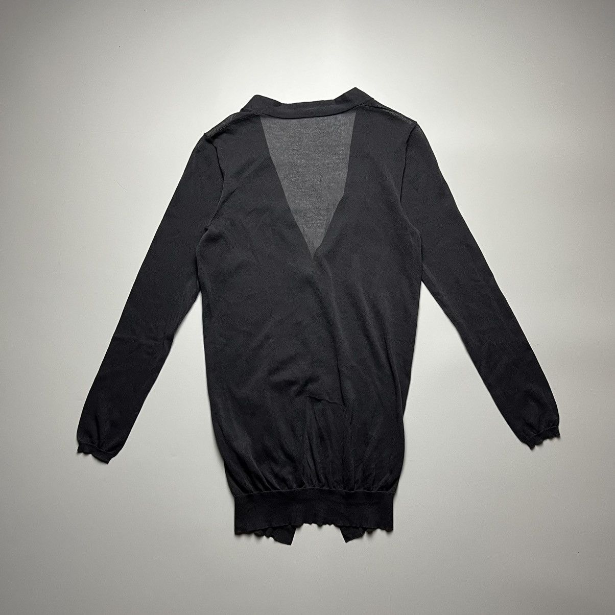 Brunello Cucinelli Brunello Cucinelli Black Fine Knit Cotton Cardigan Size M / US 6-8 / IT 42-44 - 2 Thumbnail