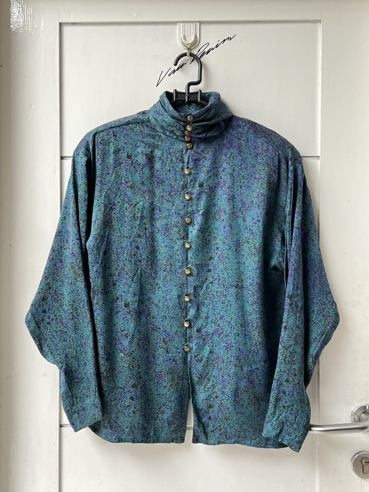 Lanvin LANVIN Paris Green Motive Blouse Size M / US 6-8 / IT 42-44 - 13 Thumbnail