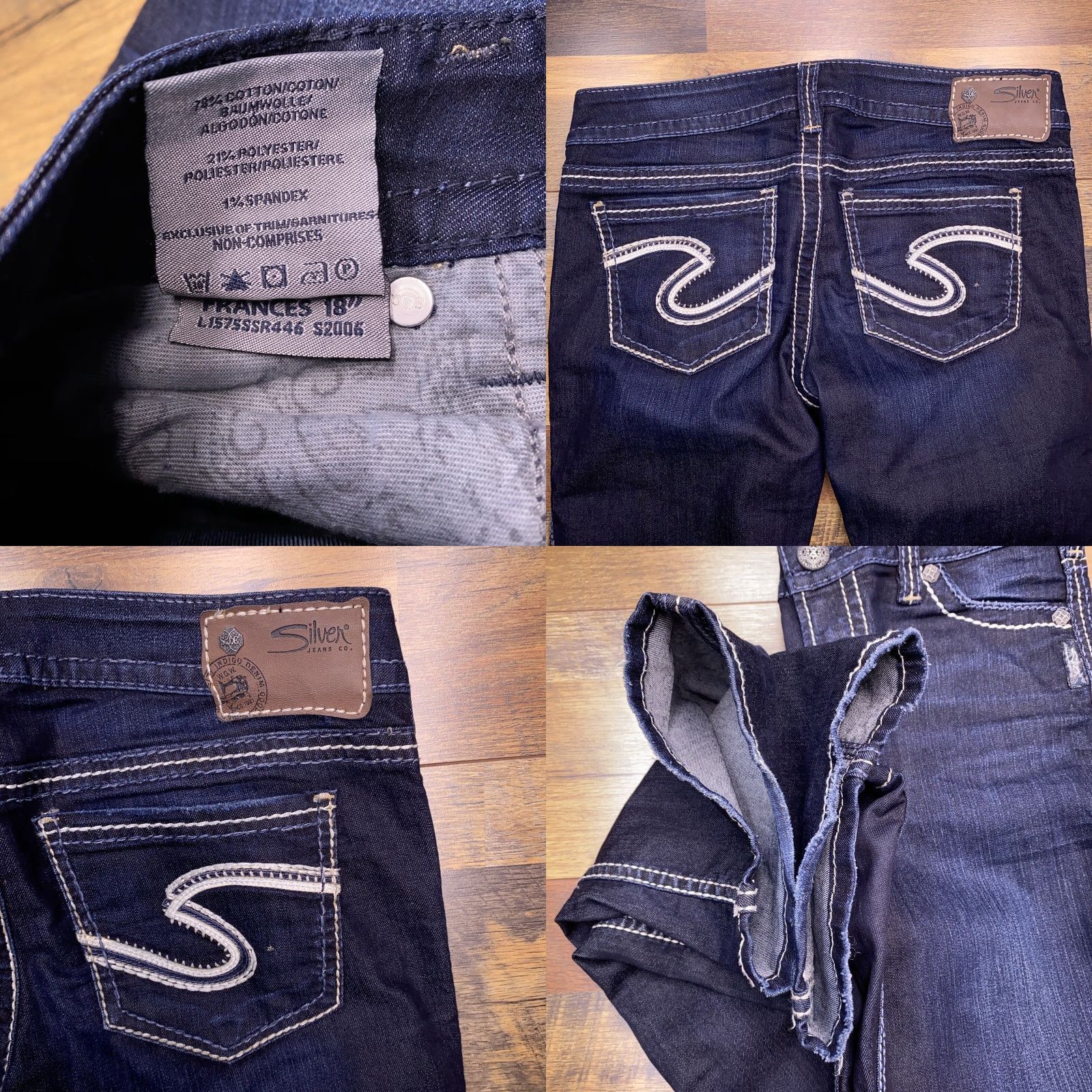 Silver Jeans Co. Silver Jeans Jeans 27x33 Low Rise Stretch Bootcut Women Regular Blue 5-Pocket Denim Cotton Blend Modern Vintage: No Size 27" / US 4 / IT 40 - 8 Thumbnail