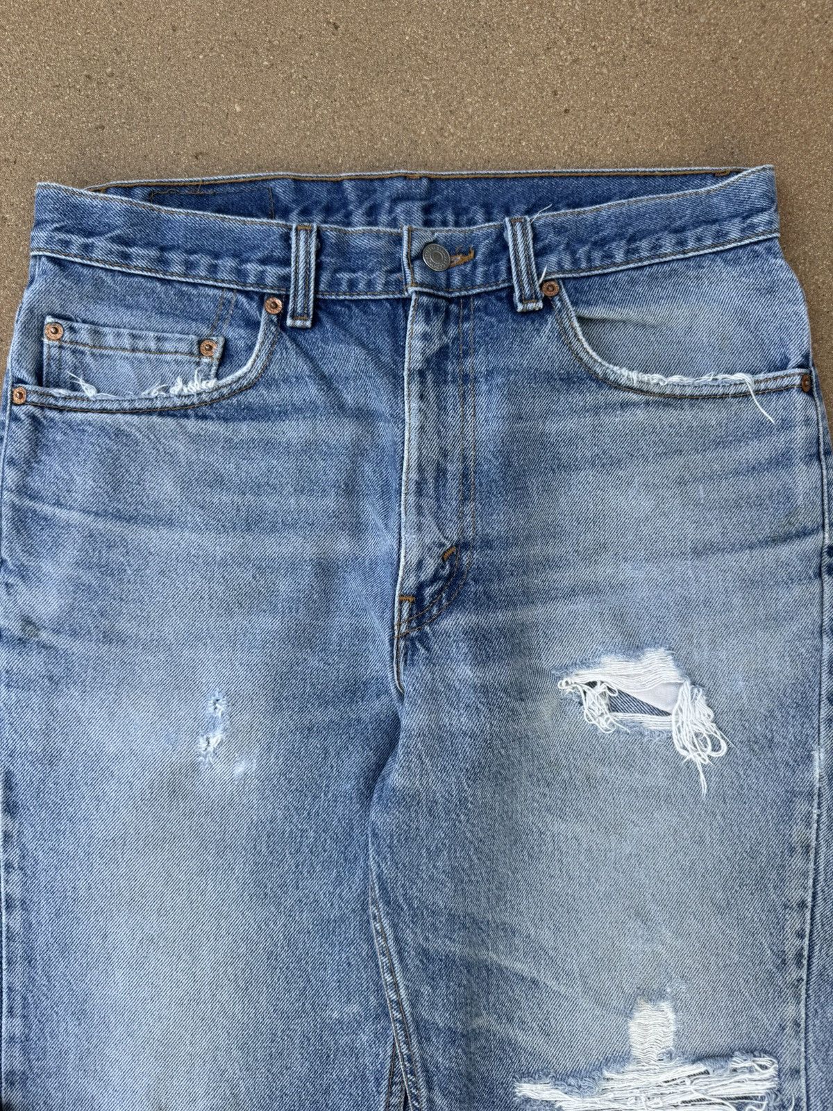 Levi's Vtg 90s Levi’s 517xx Red Tab Bootcut Flare Faded Jeans 33x29 Size US 33 - 4 Thumbnail