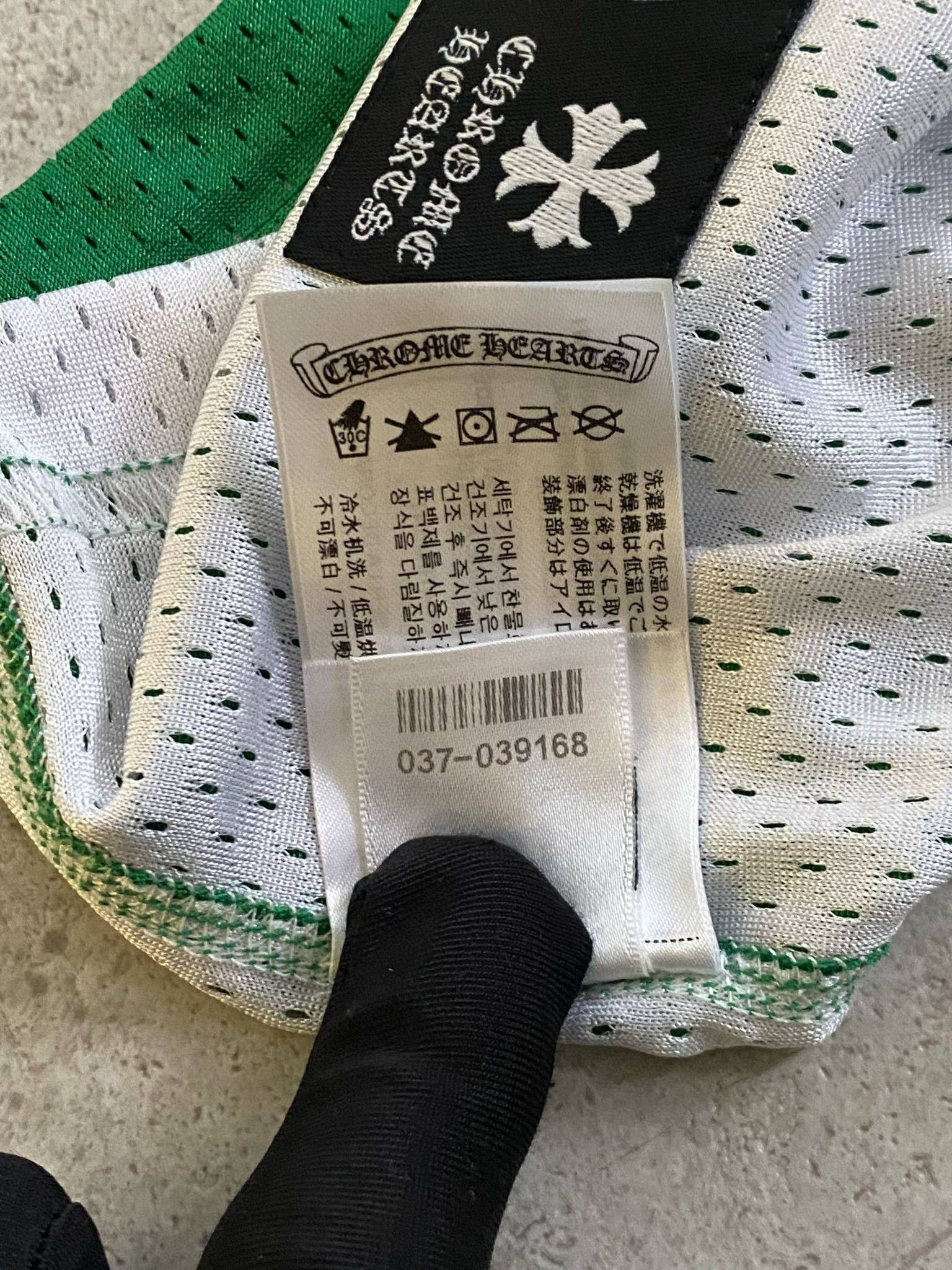 Chrome Hearts CHROME HEARTS Mesh Reversible Basketball Jersey GREEN/WHITE Size US L / EU 52-54 / 3 - 5 Thumbnail