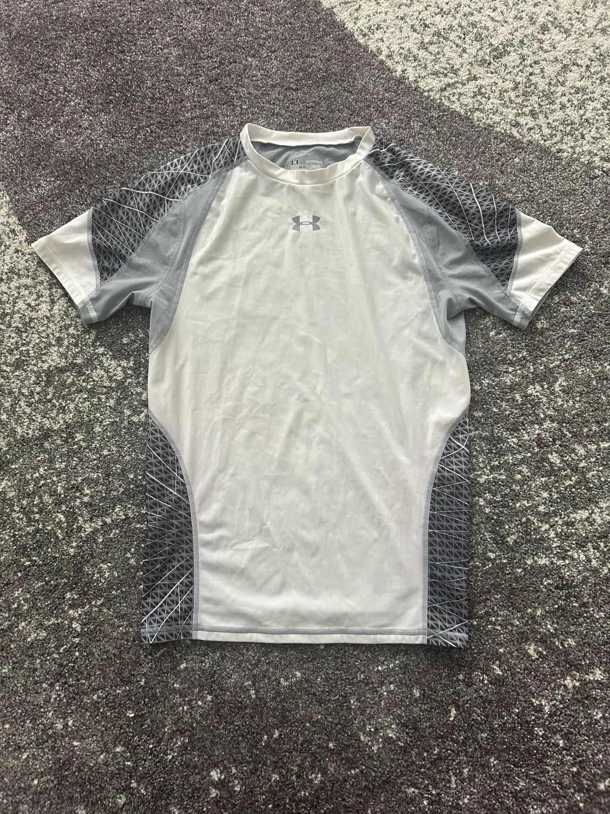 Under Armour Under Armour Compression Tee – White/Silver Tech Mesh Size US XL / EU 56 / 4 - 1 Thumbnail