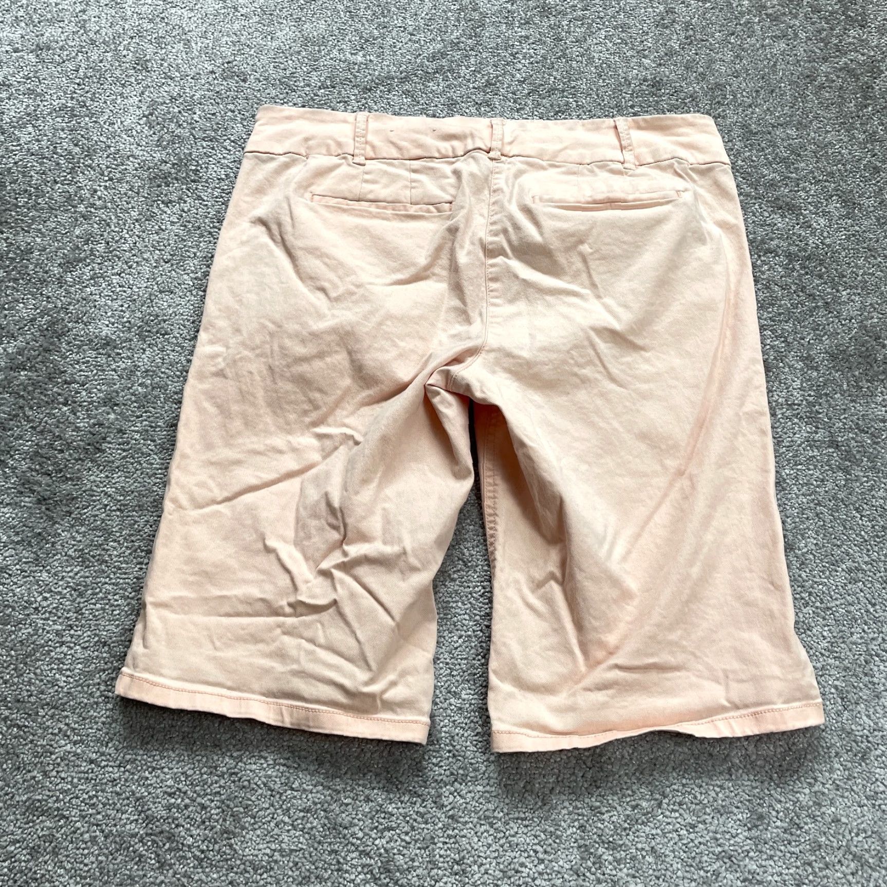 Ann Taylor VINTAGE Ann Taylor Loft Skinny Bermuda Shorts Women 8 Casual Mid Rise Cotton Blend Pink Summer Girls Size 30" / US 8 / IT 44 - 2 Thumbnail