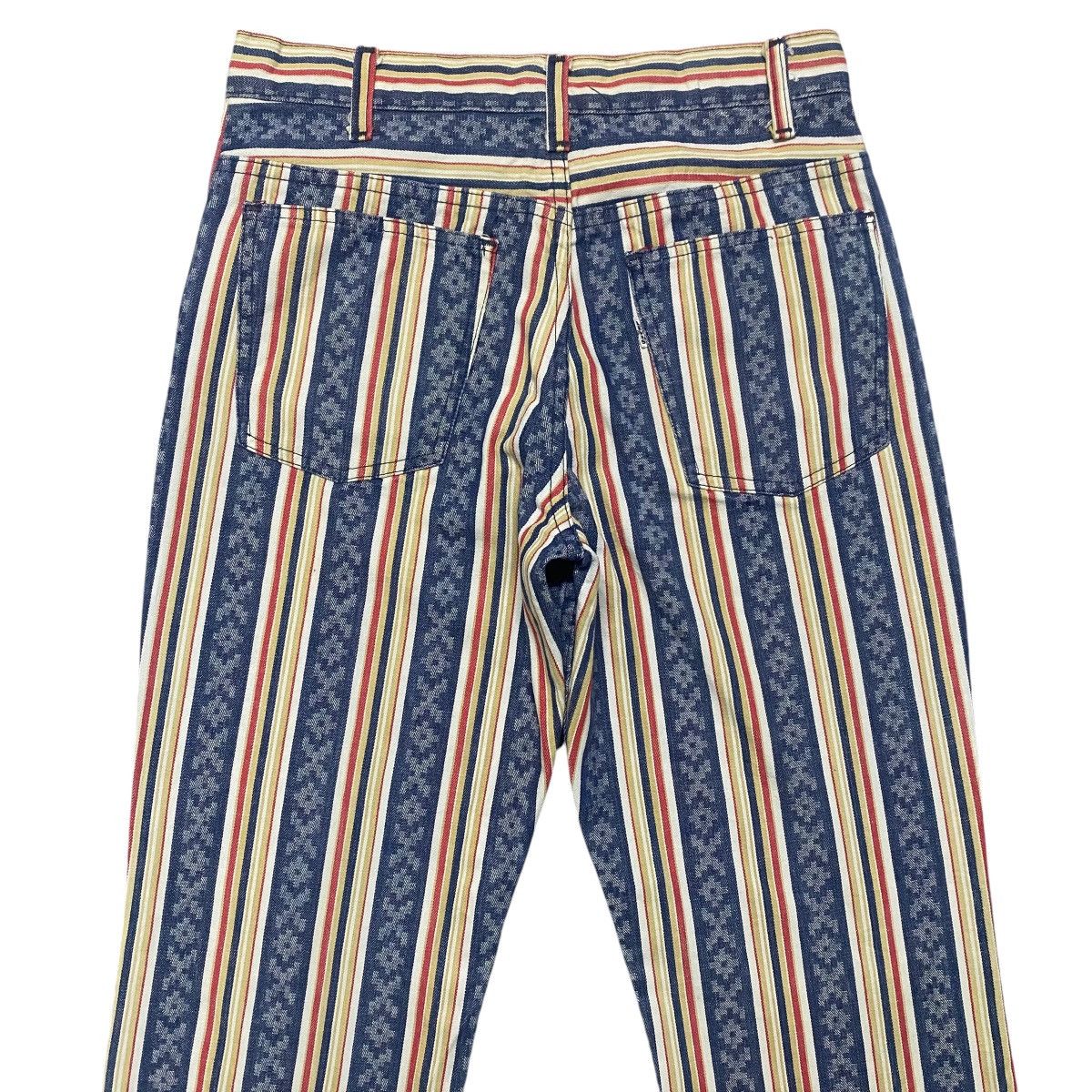 Levi's Vintage 70s Levis Big E Native Stripe Patern Flare Jeans Size US 29 - 10 Thumbnail