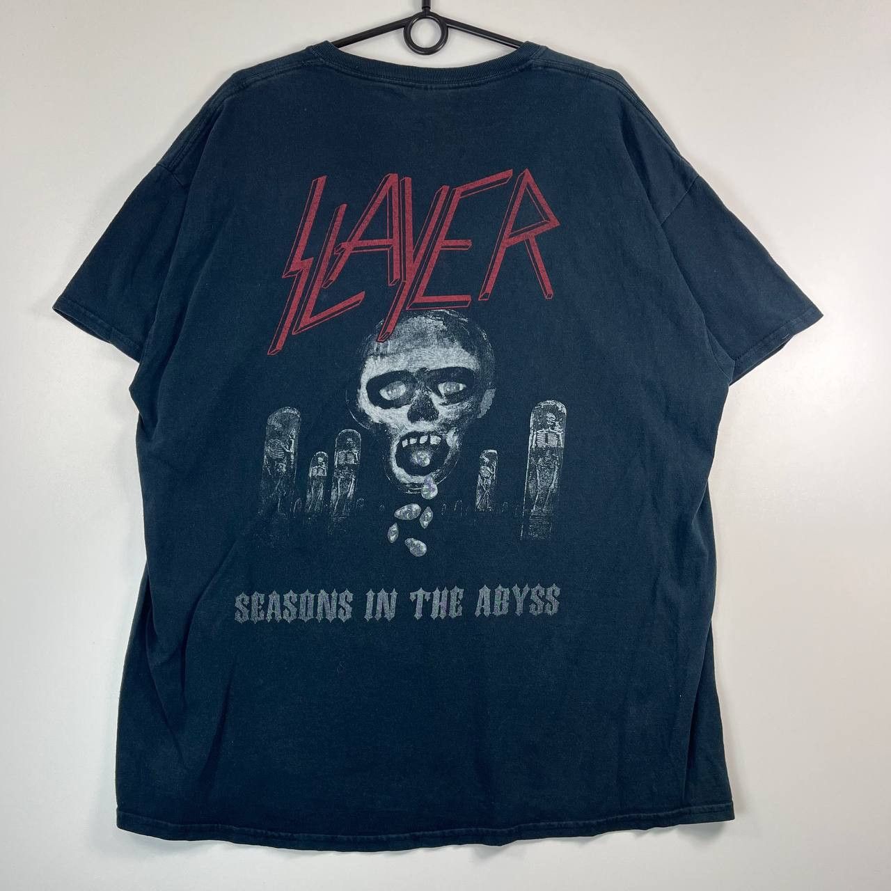 Gildan Slayer Seasons In The Abyss Band T Shirt Vintage 2000s Sz XL Size US XL / EU 56 / 4 - 5 Thumbnail