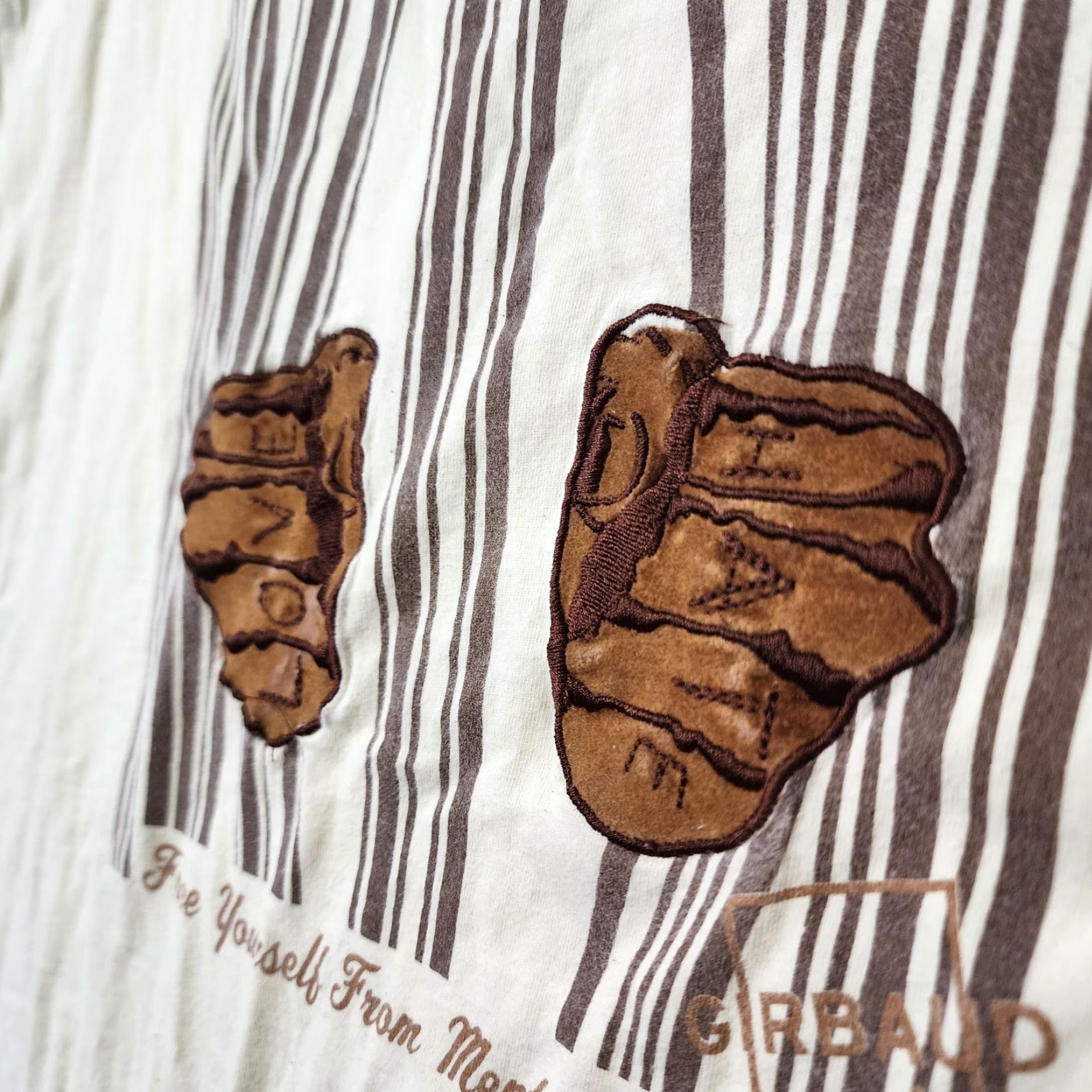 Vintage VINTAGE Marithe Francois Girbaud MFG T Shirt Hip Hop Embroidered 3XL Vanilla White Mens Size US XXL / EU 58 / 5 - 4 Thumbnail