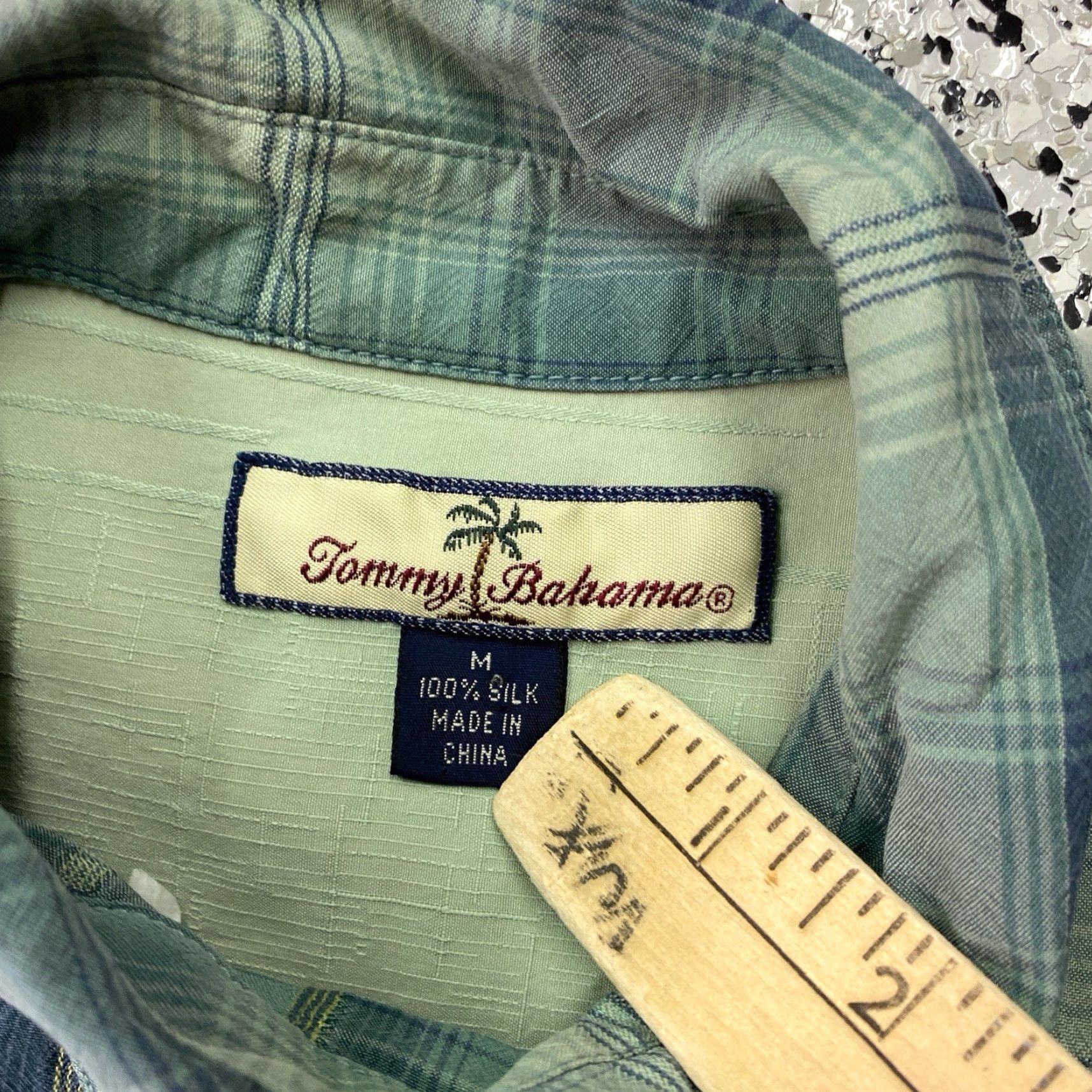 Tommy Bahama Tommy Bahama Shirt Silk Button Up Mens Medium Green Plaid Size US M / EU 48-50 / 2 - 2 Thumbnail