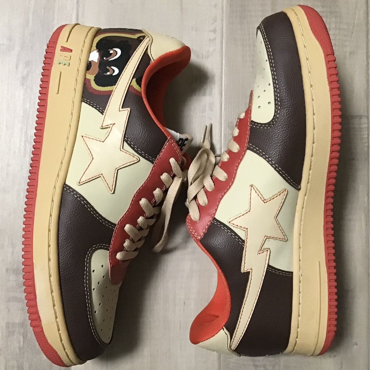 Bape × Kanye West × Nigo 2007 Kanye West College Dropout BAPE STA Sneakers NIGO APE Size US 12 / EU 45 - 4 Thumbnail