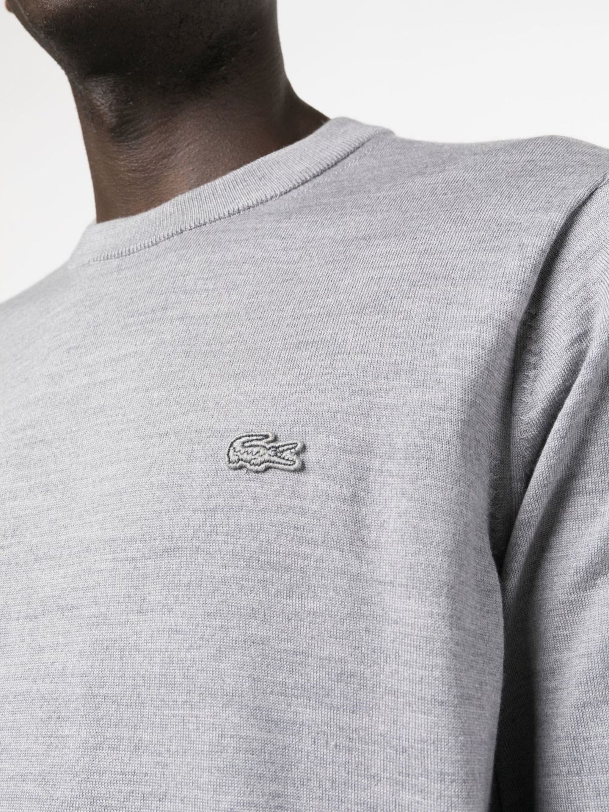 Lacoste o1s22i1n1124 Wool Crewneck Pullover Sweater in Grey Size US XXL / EU 58 / 5 - 5 Thumbnail