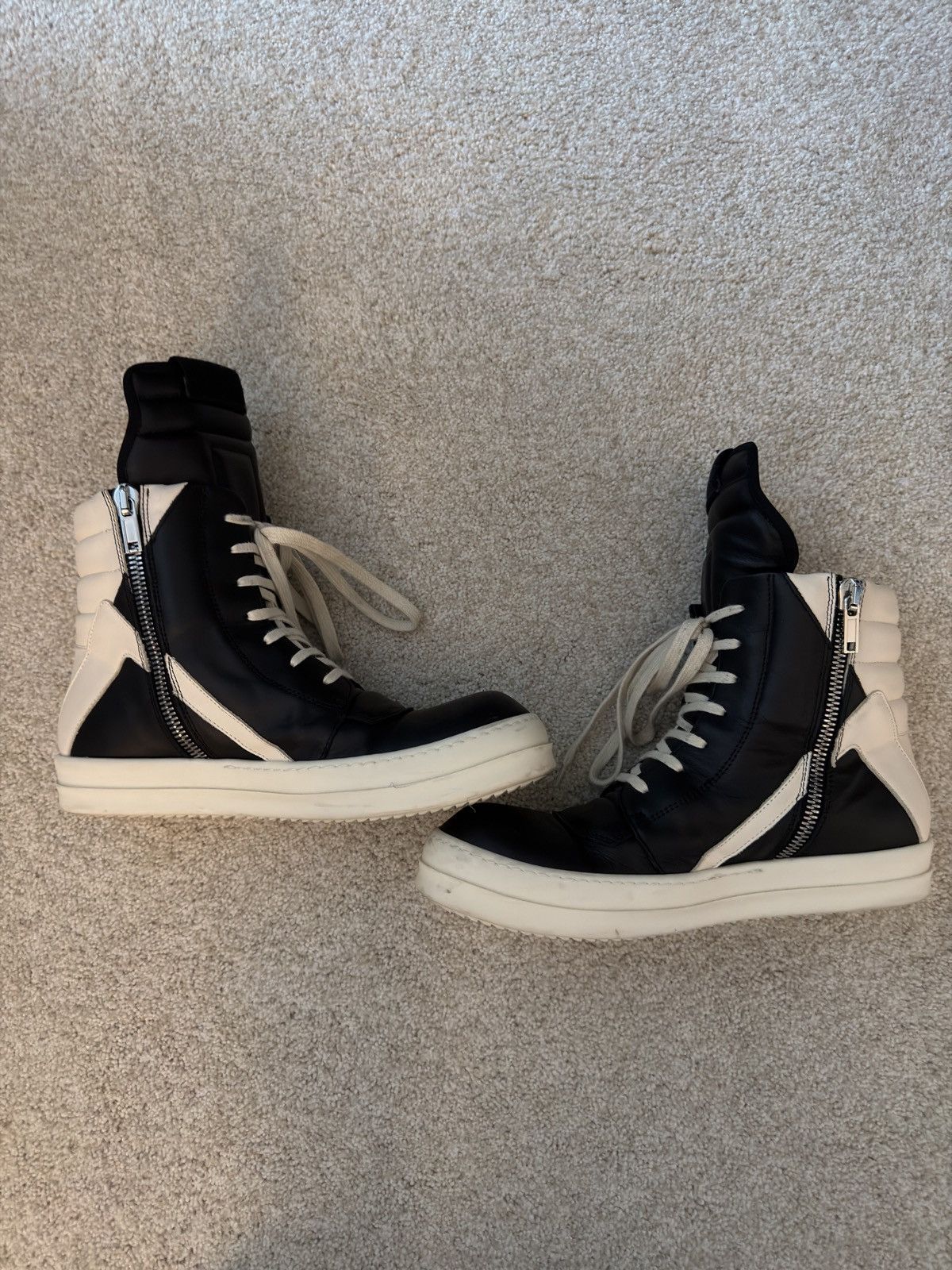 Rick Owens Rick Owens Geobasket Leather High Top Sneaker Size US 10 / EU 43 - 2 Thumbnail