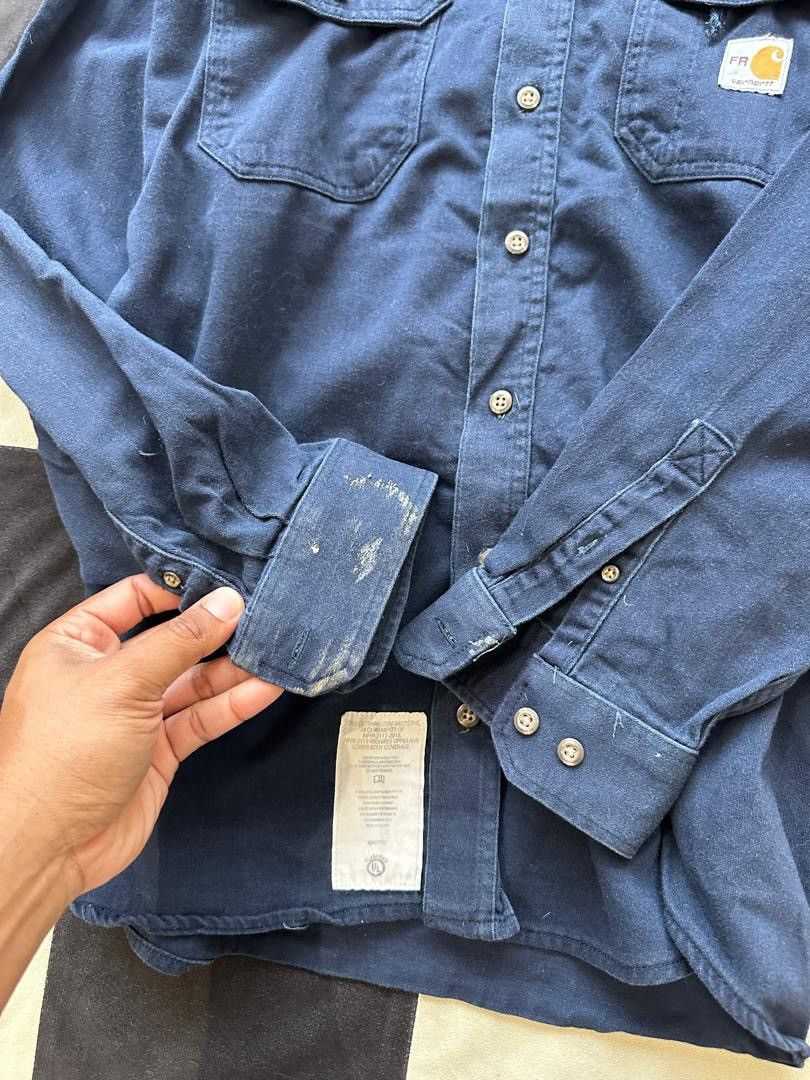 Carhartt × Vintage VINTAGE CARHARTT FR WORKSHIRT Size US L / EU 52-54 / 3 - 8 Thumbnail
