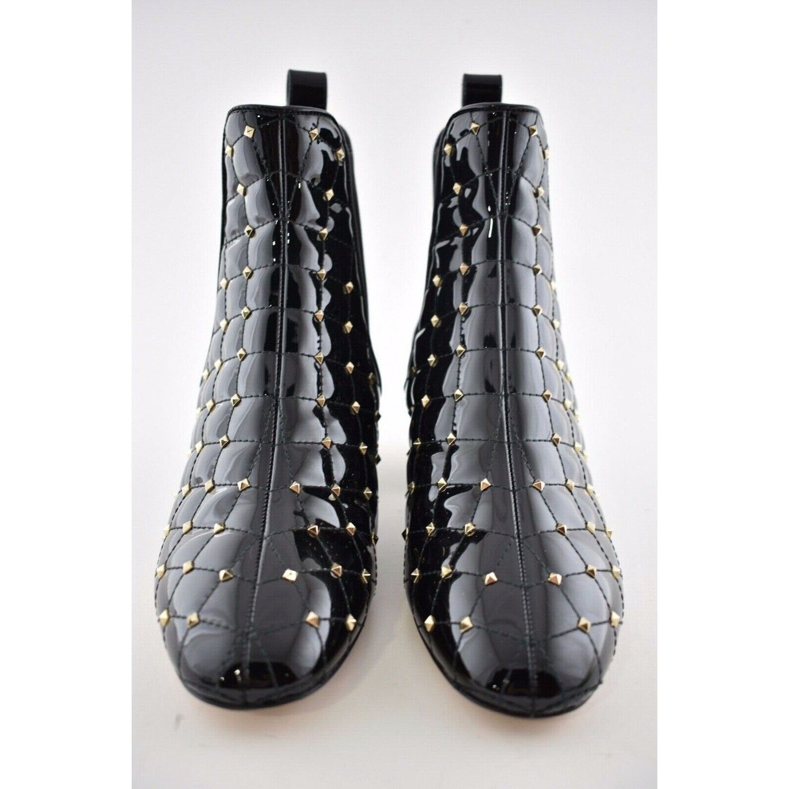 Valentino Valentino Rockstud Chelsea Spike Black Patent Stud Heel Size US 7.5 / IT 37.5 - 6 Thumbnail