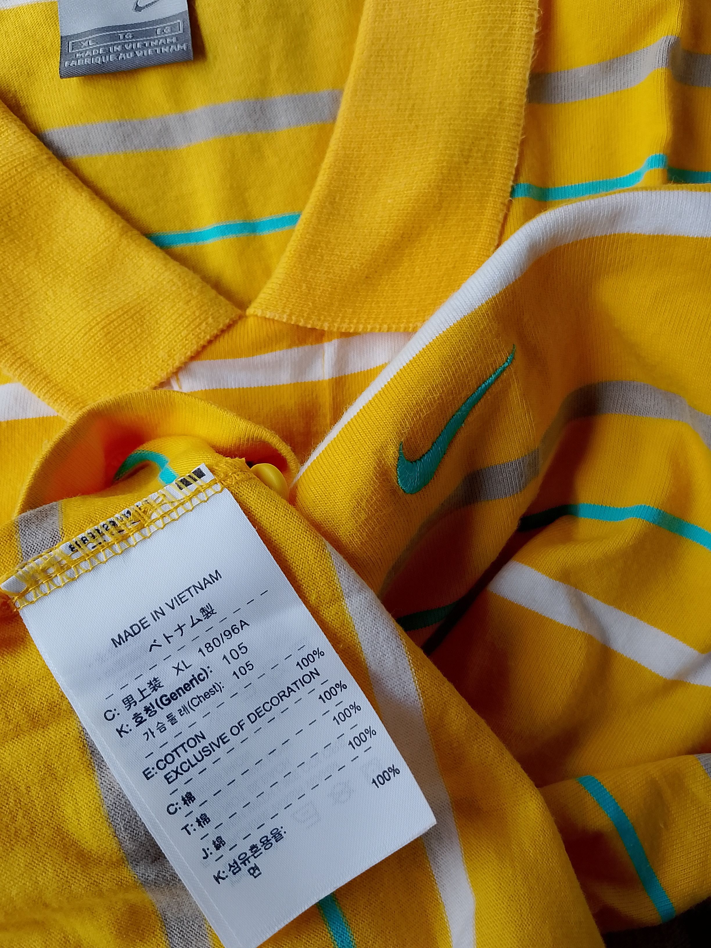 Nike Rare Nike Striped Polo Y2K Retro 00s Skate Grunge Aesthetic Size US XL / EU 56 / 4 - 8 Thumbnail