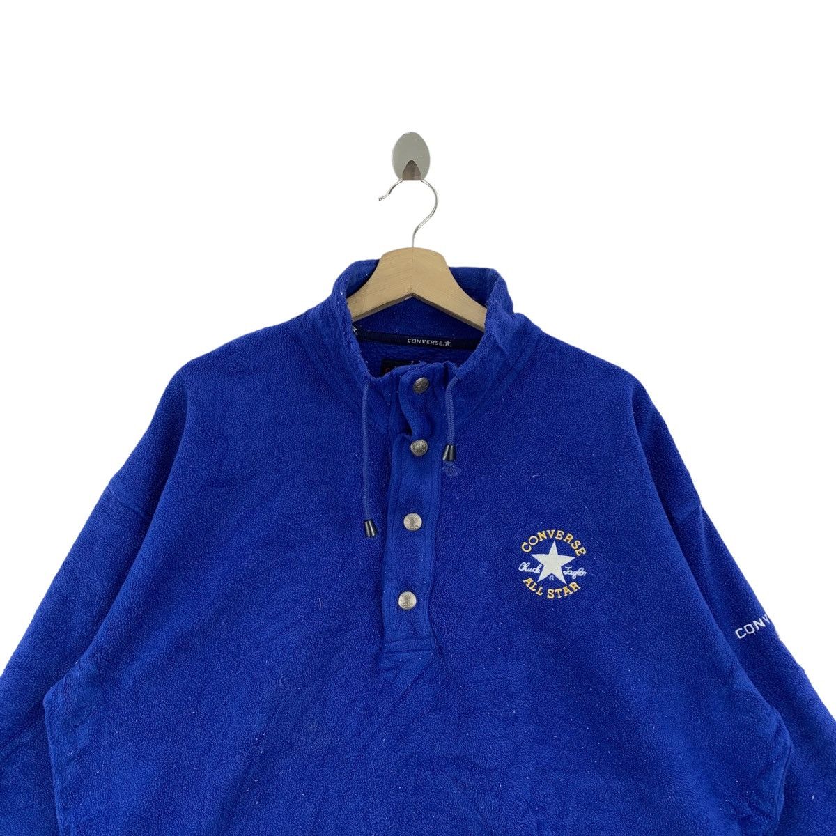 Converse × Vintage Vintage CONVERSE All Star Fleece Half Button Sweatshirt Size US M / EU 48-50 / 2 - 4 Thumbnail
