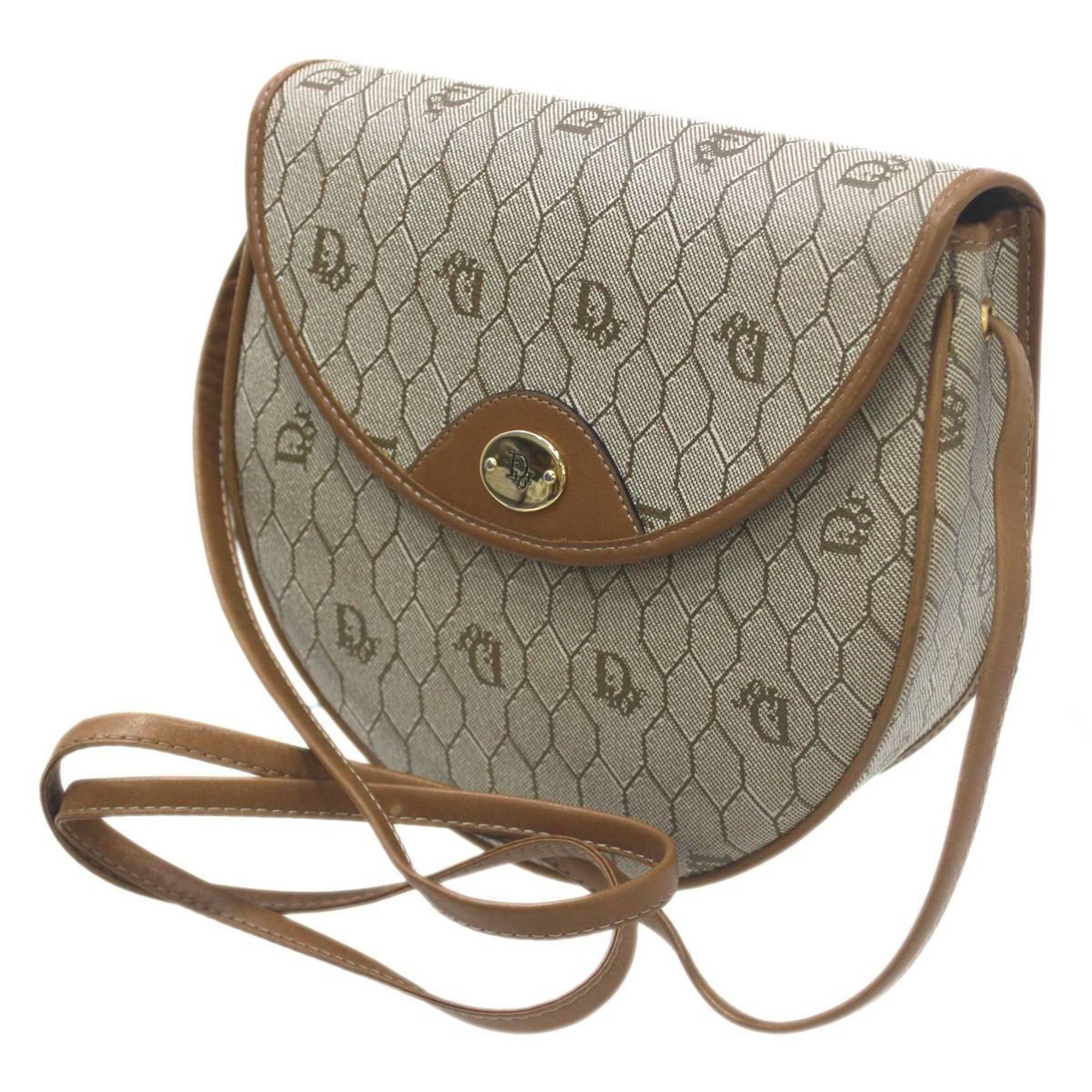 Dior Christian Dior shoulder bag, PVC and leather, beige. Size ONE SIZE - 1 Thumbnail