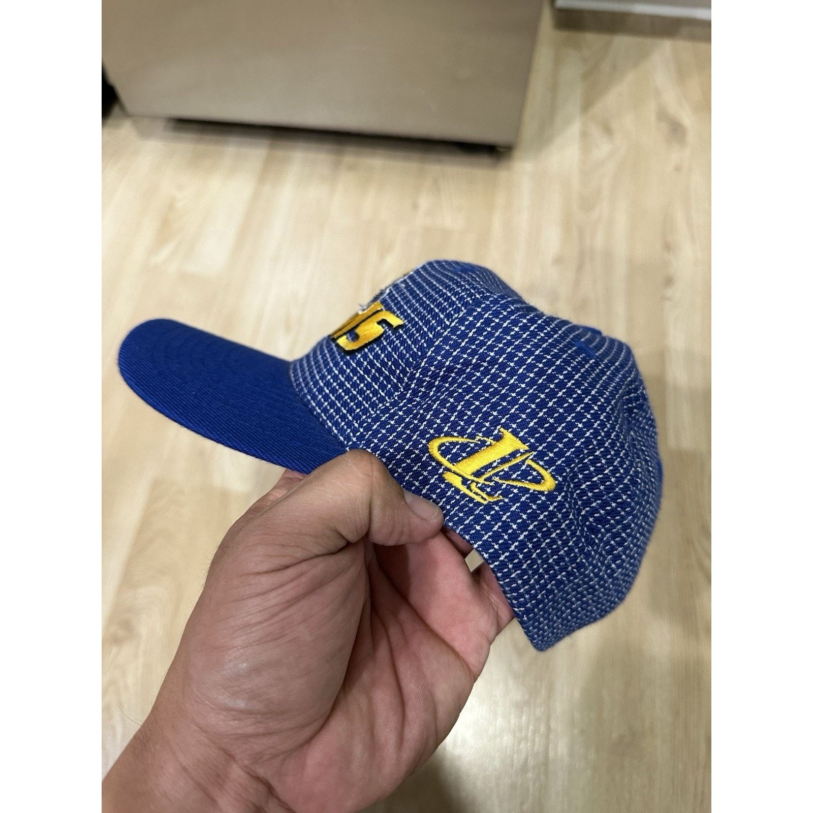 Logo Athletic St. Louis Rams Logo Athletic Grid Vintage Strapback Cap Hat Size ONE SIZE - 4 Thumbnail