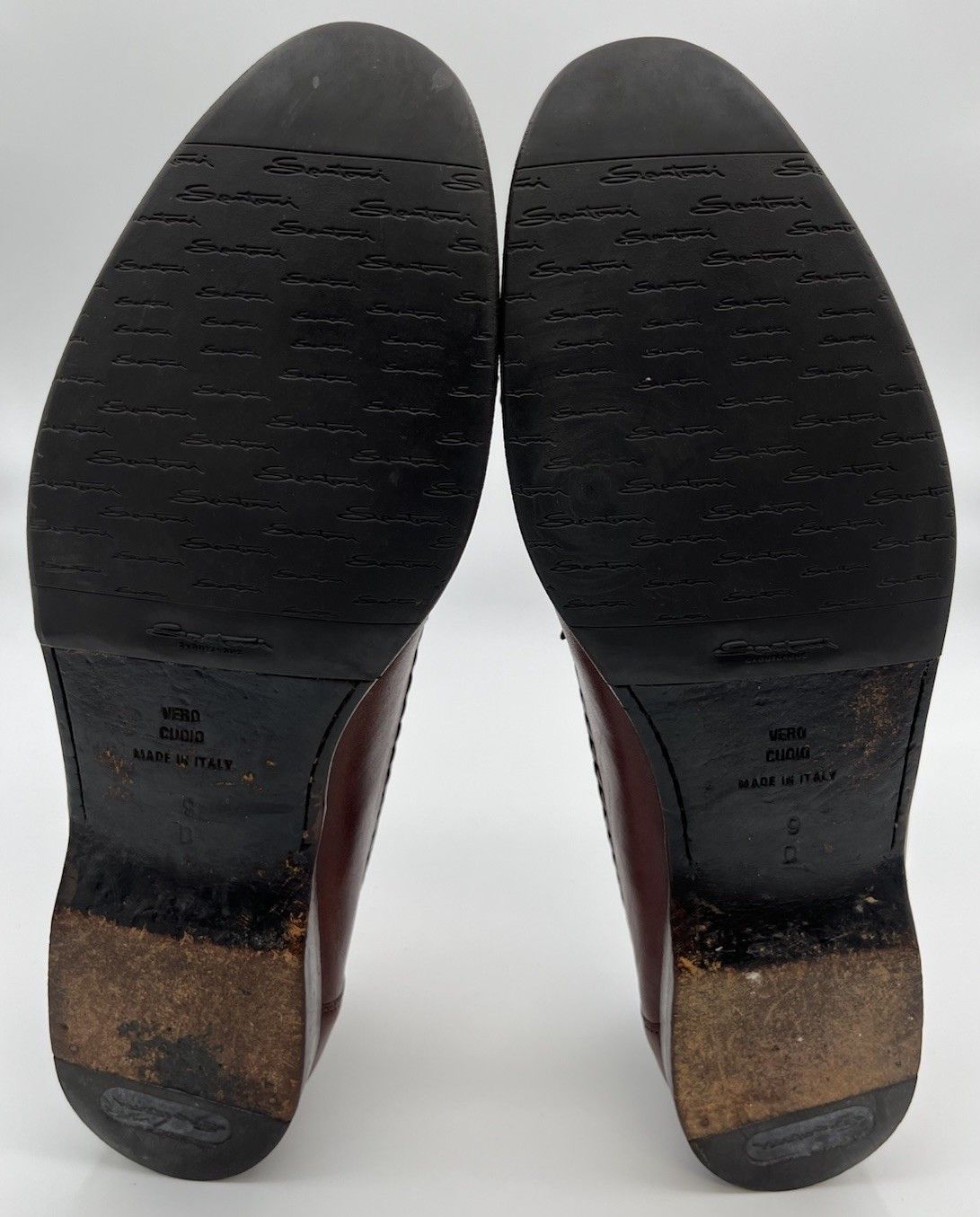 Santoni Santoni Italy Handmade Stitched Brown Leather Loafers 9D Size US 9 / EU 42 - 11 Thumbnail