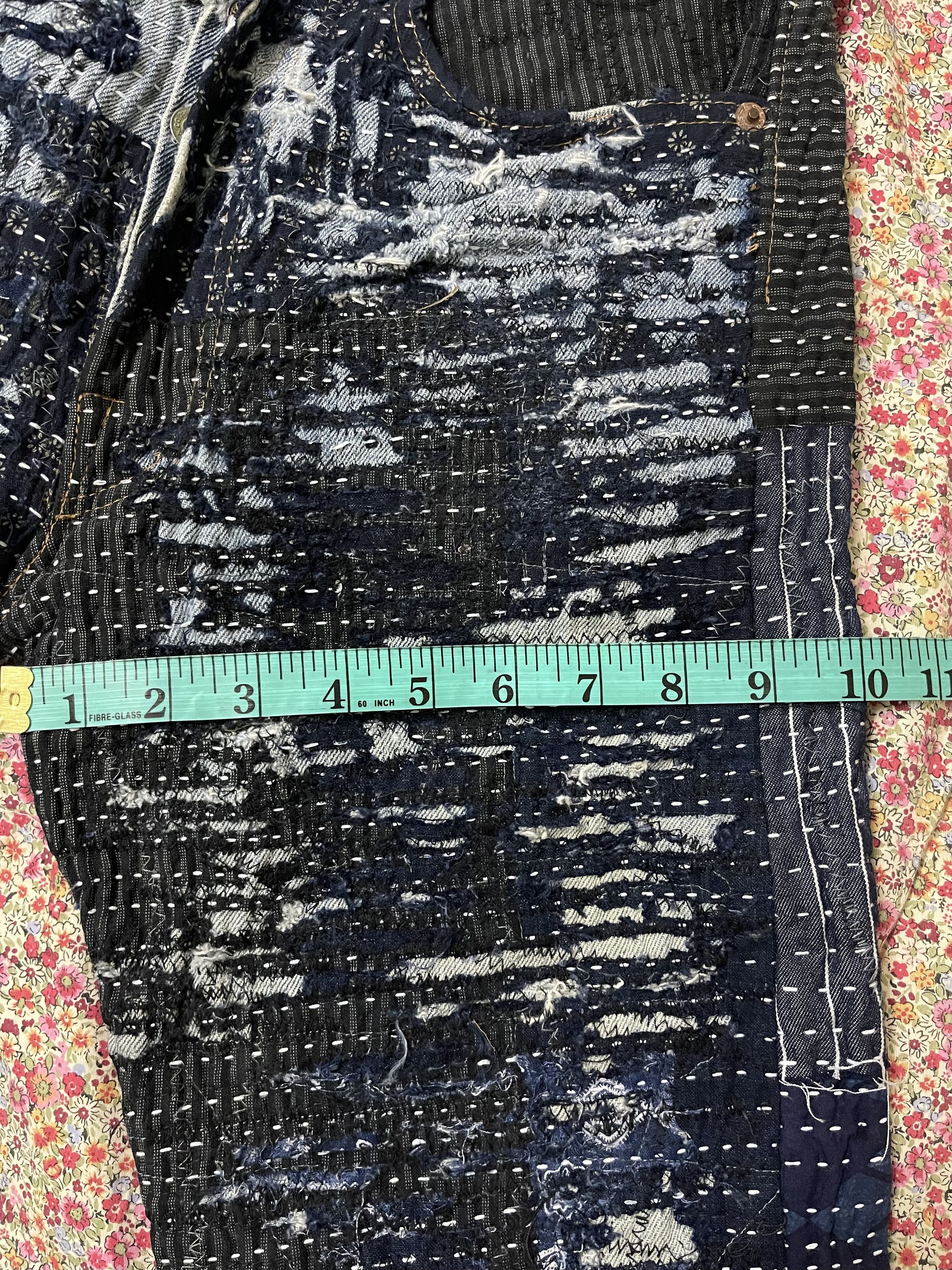 Levi's Vintage Clothing Vtg Levis Custom Sashiko Boro Kapital Style Single Number Size US 29 - 12 Thumbnail