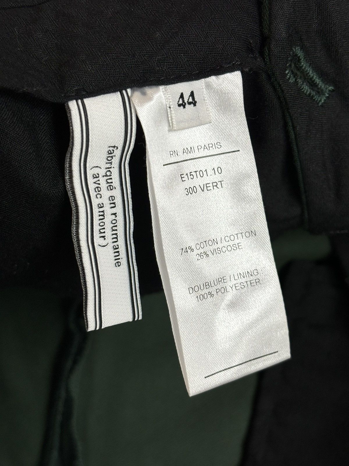 AMI AMI Paris Vert Green Cotton Twill Cropped Pants Trousers Size US 34 / EU 50 - 8 Thumbnail