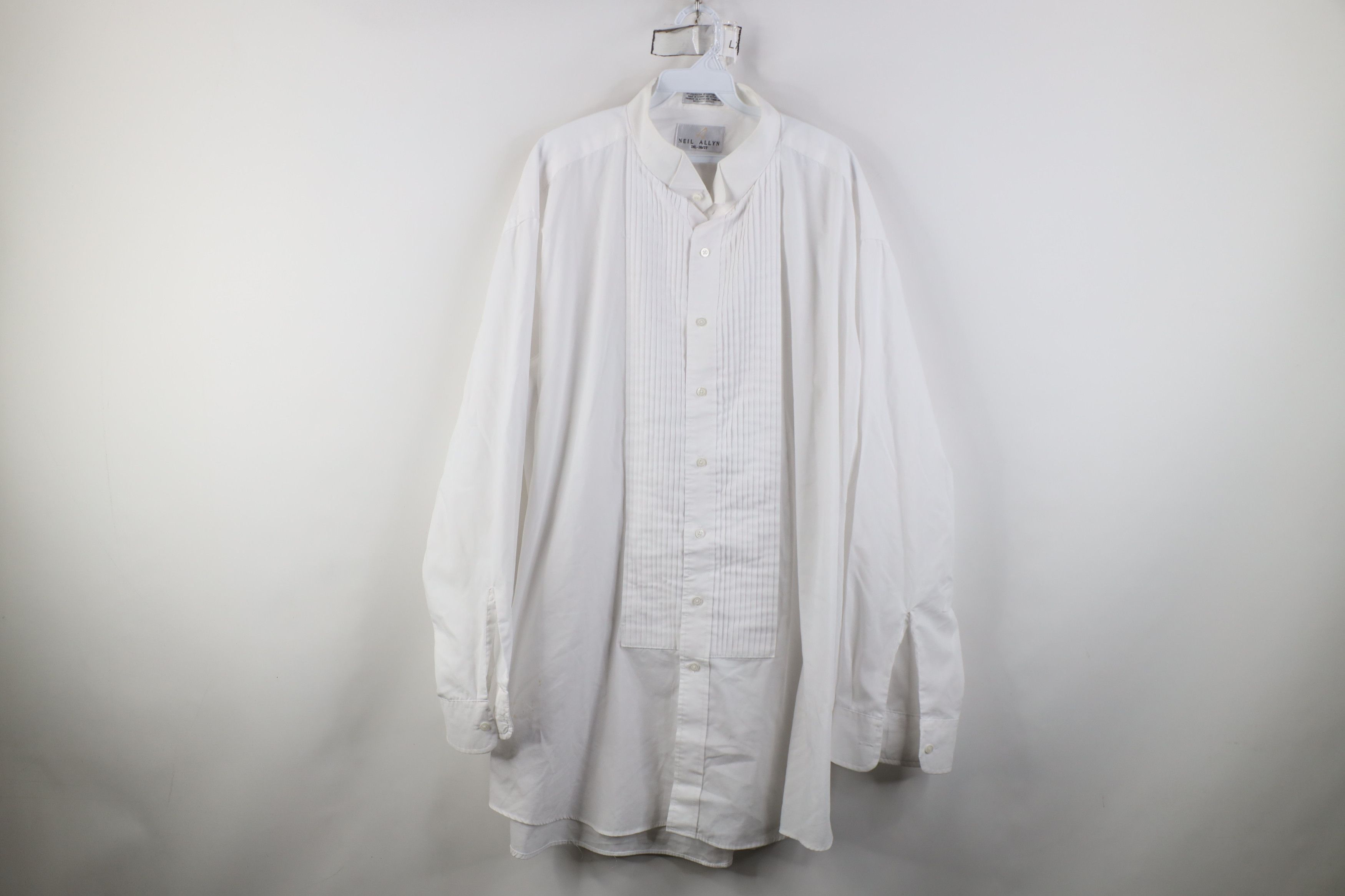 Vintage Vintage 90s Streetwear Formal Tuxedo Button Shirt White Size US XXL / EU 58 / 5 - 1 Thumbnail
