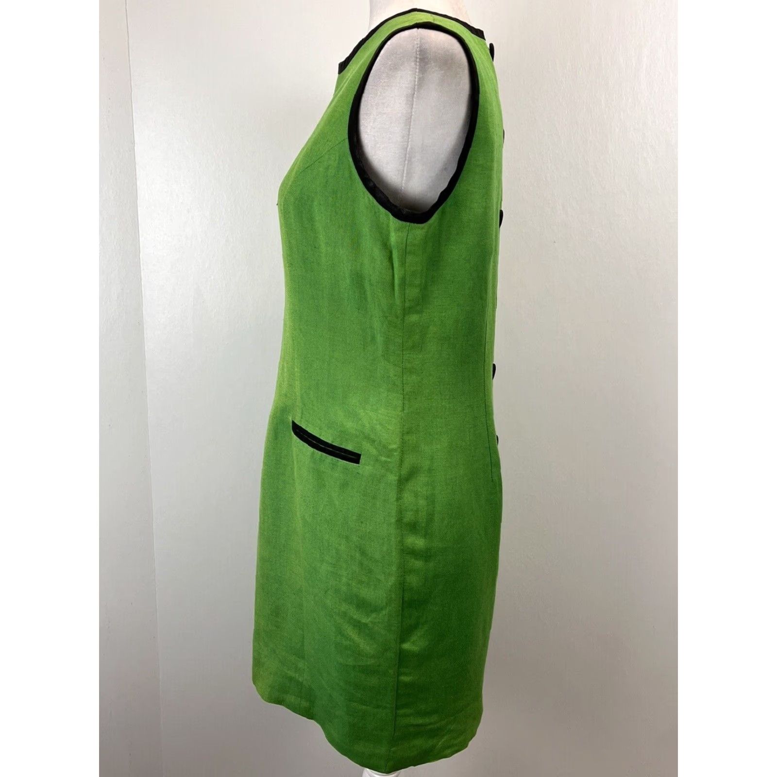 Talbots VINTAGE Talbots Dress Women Green Sleeveless Linen Blend Size 6 Classic Size M / US 6-8 / IT 42-44 - 2 Thumbnail