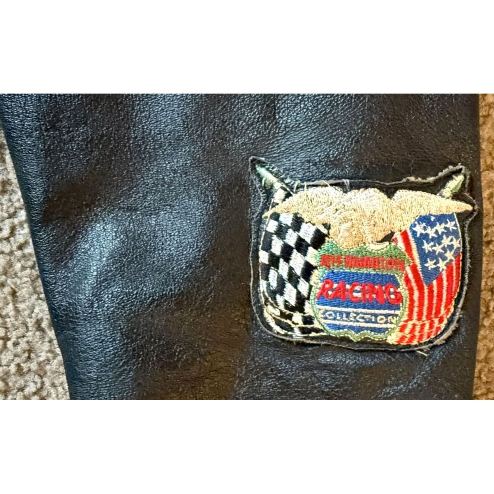 Hamilton VTG Jeff Hamilton Distressed NASCAR 50th Anniversary Leather Jacket - XXL Size US XXL / EU 58 / 5 - 5 Thumbnail