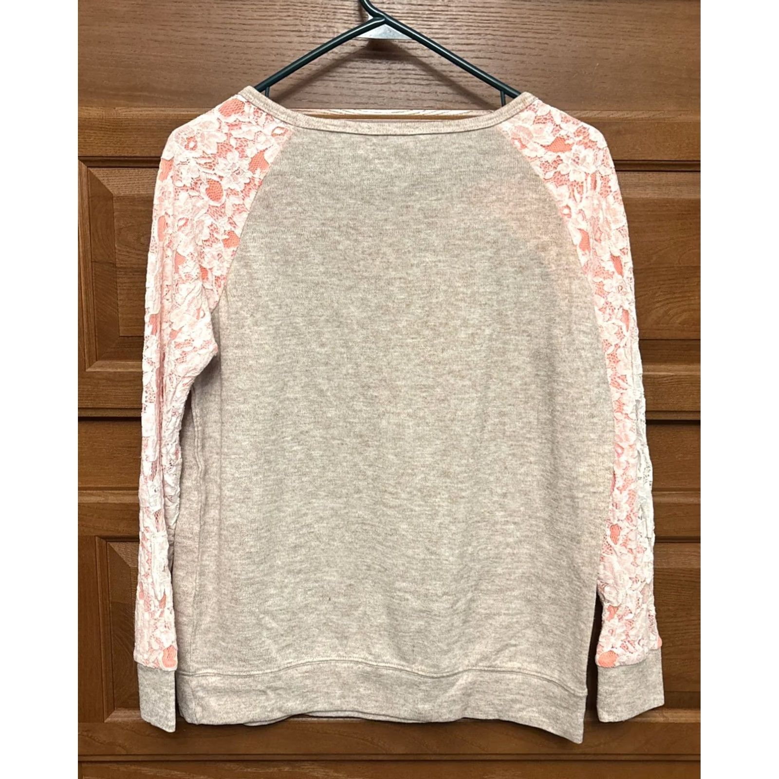 Miss Me Miss Me Lace Top Shirt bling jeweled beads L/S brown orange lace SEE MEAS. 2203 Size S / US 4 / IT 40 - 2 Thumbnail