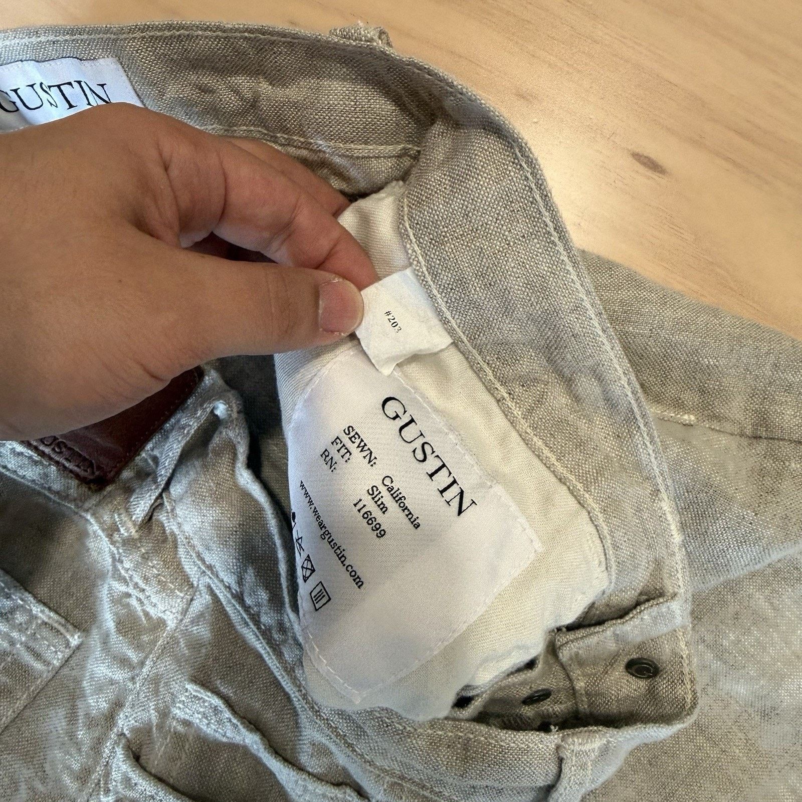 Gustin Gustin Rustic Slub Linen Pants 28 Light Beige Lightweight Size US 28 / EU 44 - 8 Thumbnail